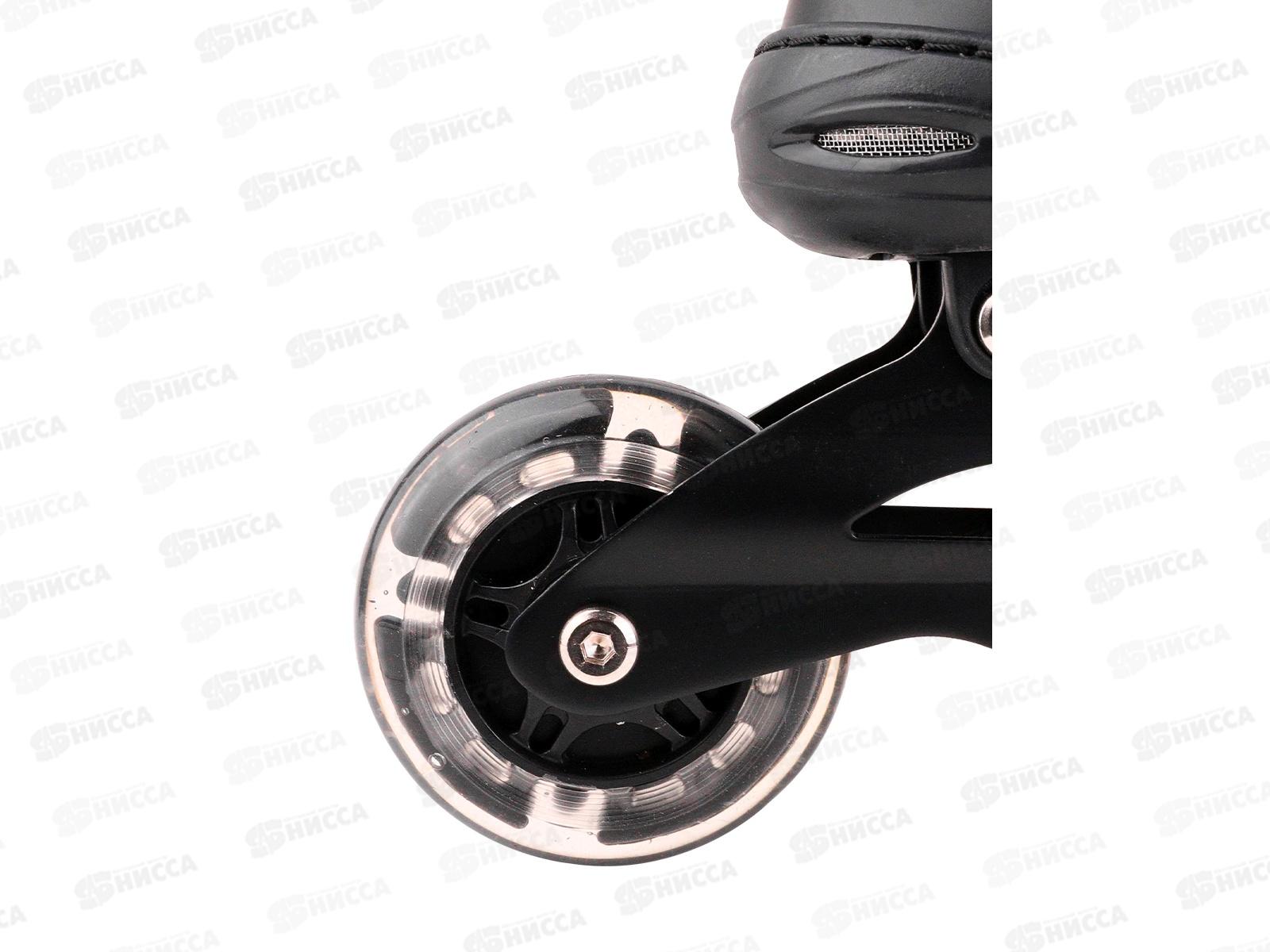 Ролики раздвижные (голубые) колеса PU 100мм р-р S 31-34, HD-P581-3-BS