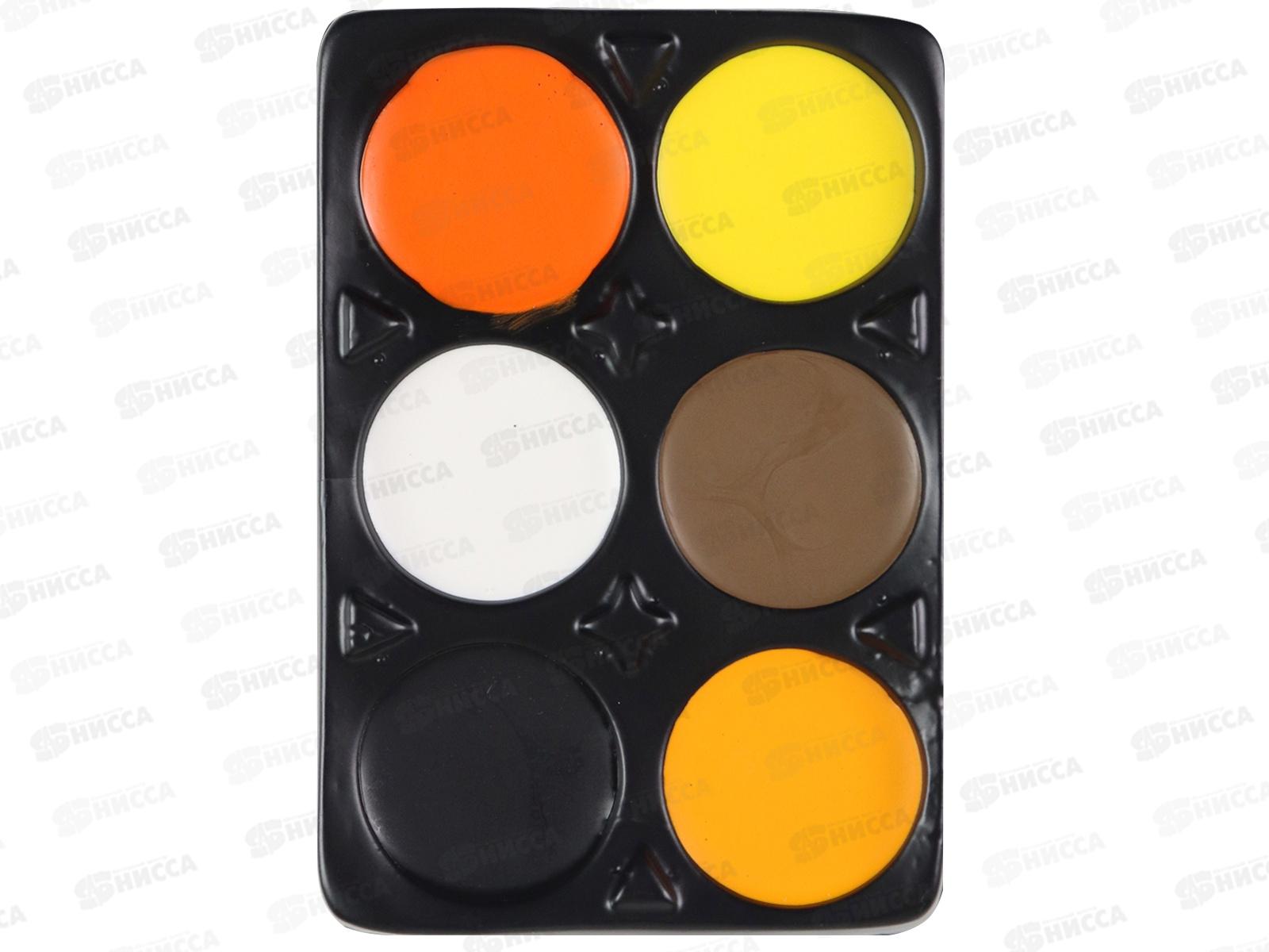 Набор аквагрима для детей (6цветов, карандаш 3штуки, спонж, аппликатор) КС-3597