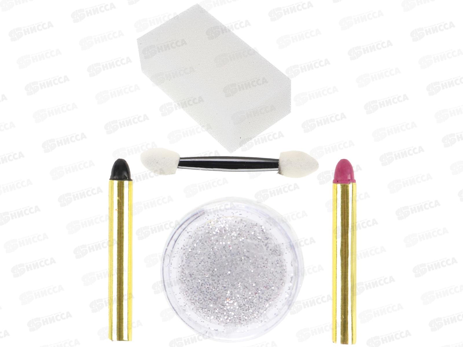 Набор аквагрима для детей (6цветов, карандаш 2штуки, спонж, аппликатор) КС-3596