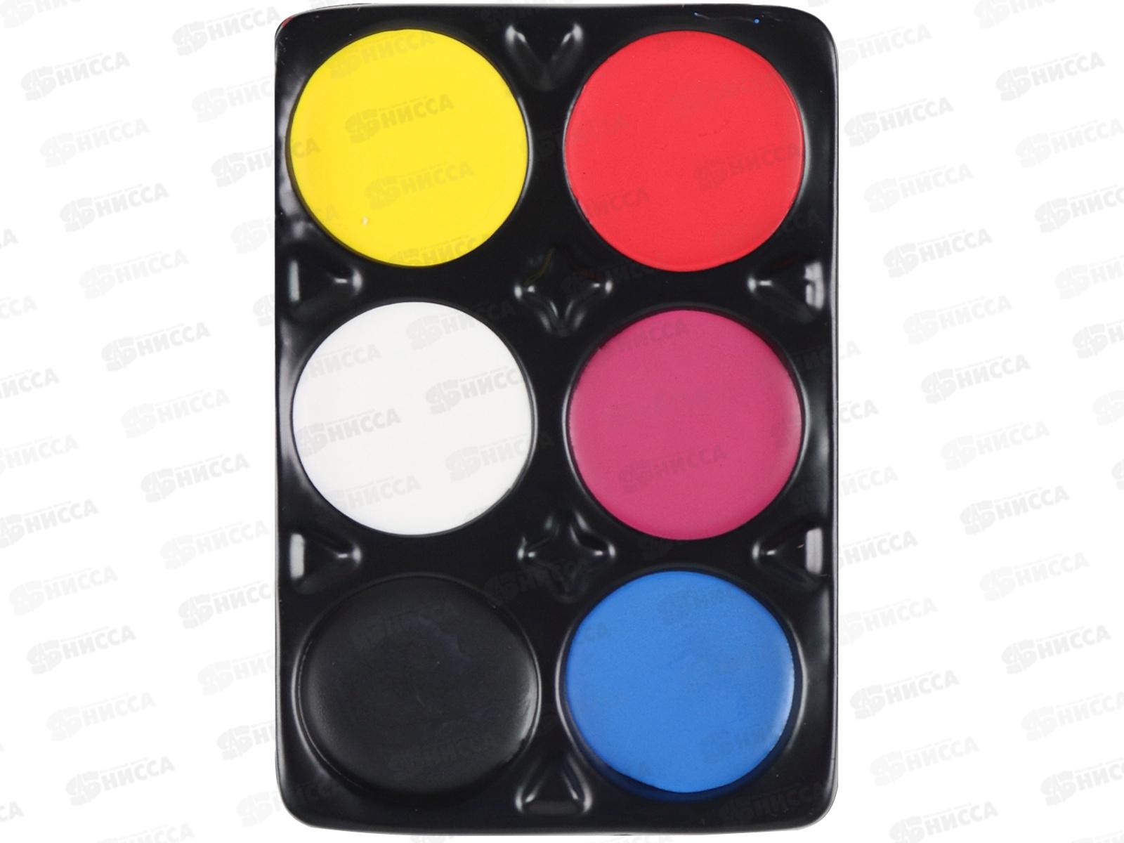 Набор аквагрима для детей (6цветов, карандаш 2штуки, спонж, аппликатор) КС-3595