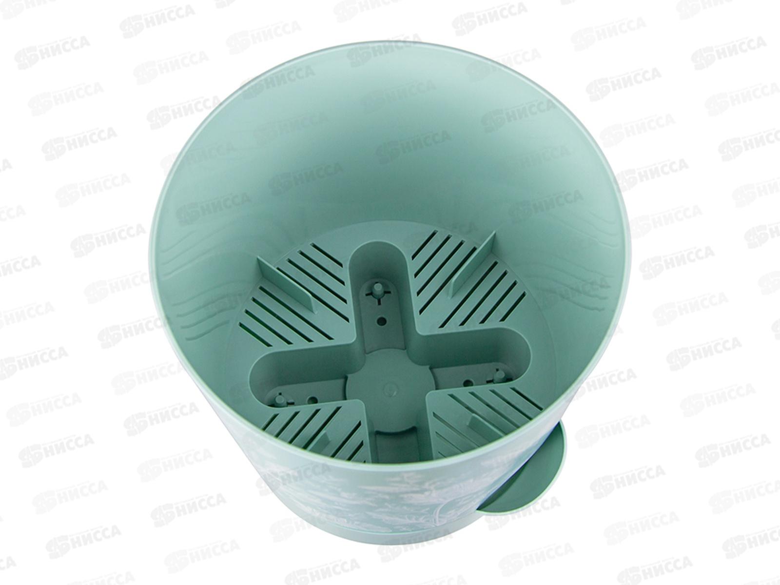 Кашпо НИКА ДЕКО D120мм 0,8л с прикорн.полив. маки М3076 *27