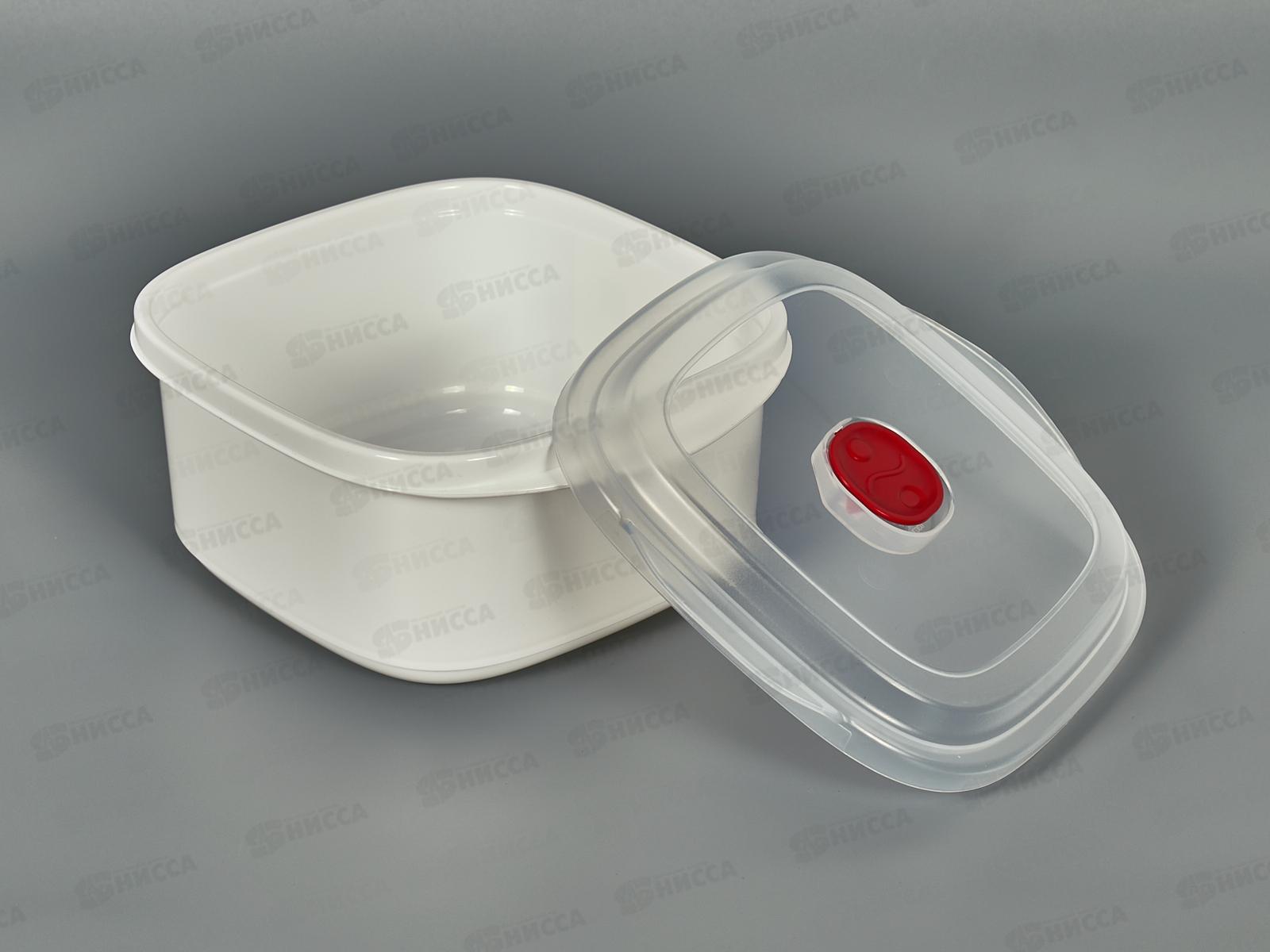 Емкость для продуктов &quotBergamo&quot 1,6л с клапаном белый 222124629/01 *16