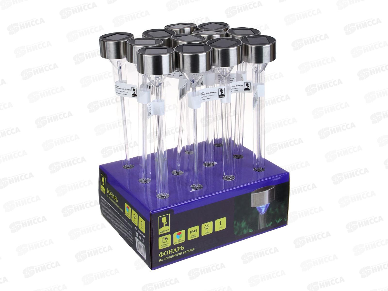 Фонарь садовый солнечные батареи 5*32см 1,2Вт INBLOOM *12 475-319 г