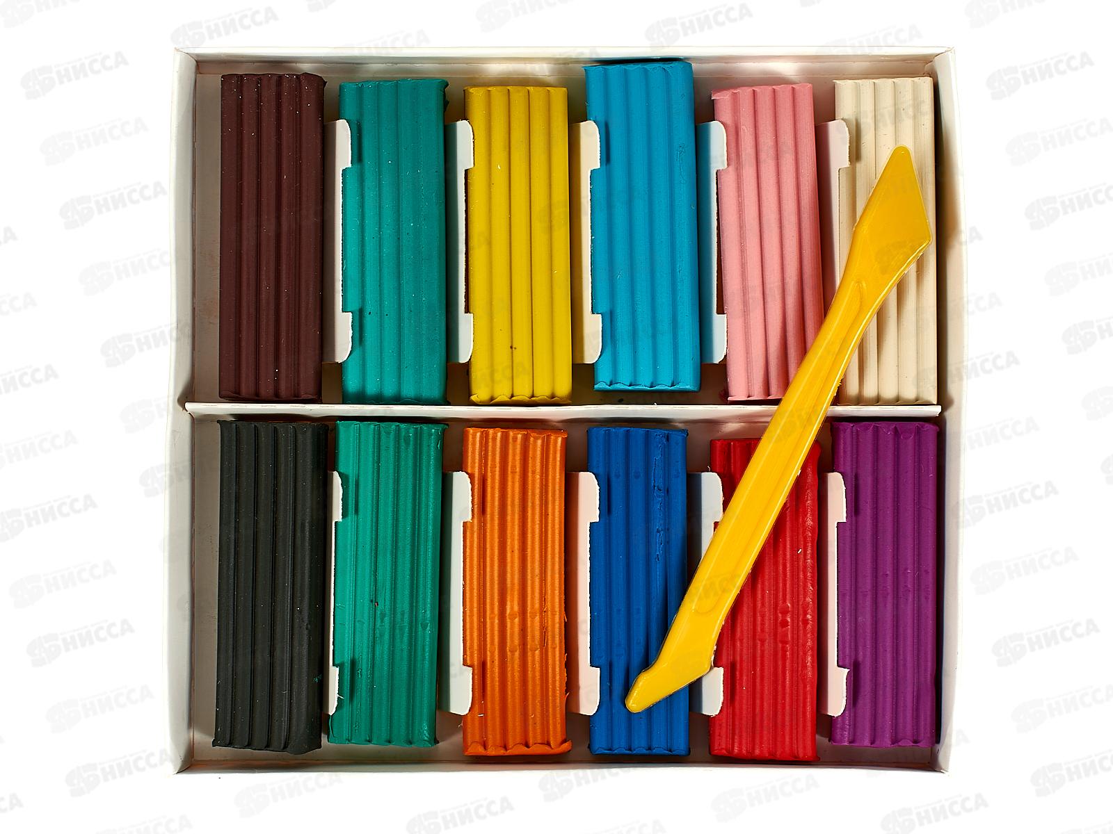 Пластилин 12цветов 240г MAZARI Классический М16990-12*12