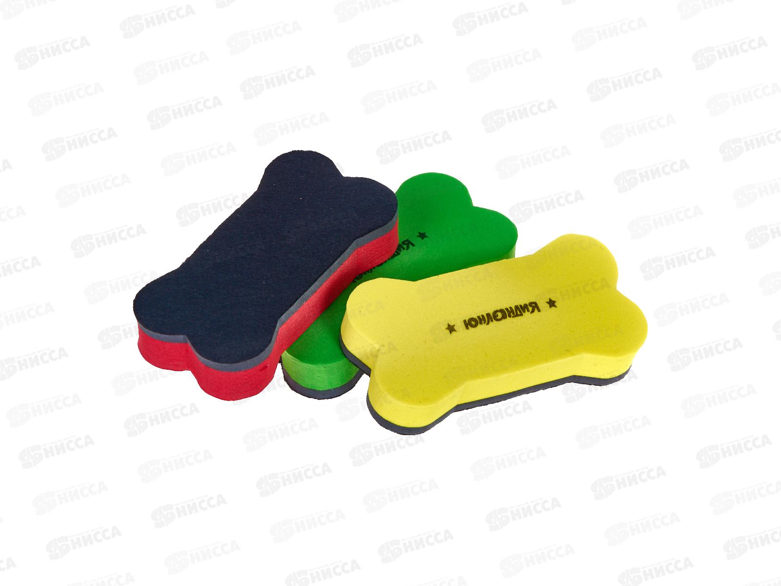 Стиратель магнитный д/доски 3шт. Юнландия 55*110,237503