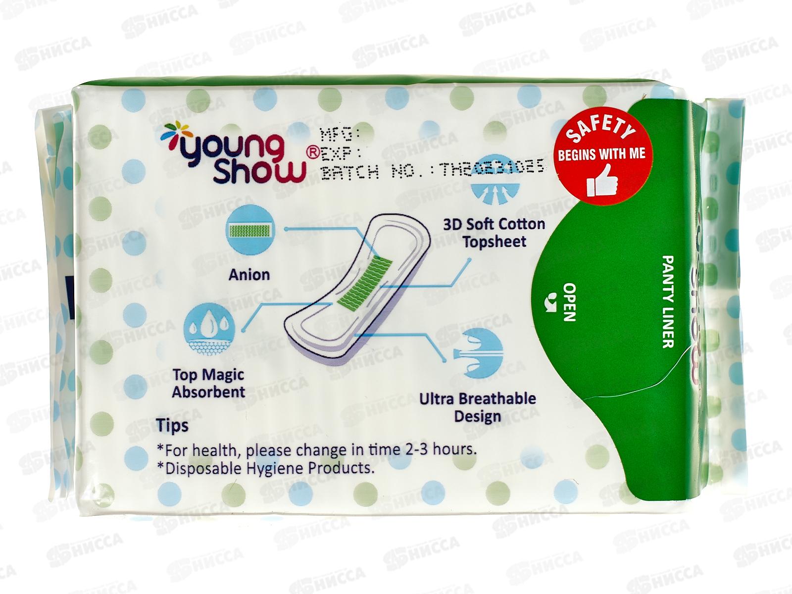 Young Show USA time прокладки ежедневные антибактериальные 25шт *48