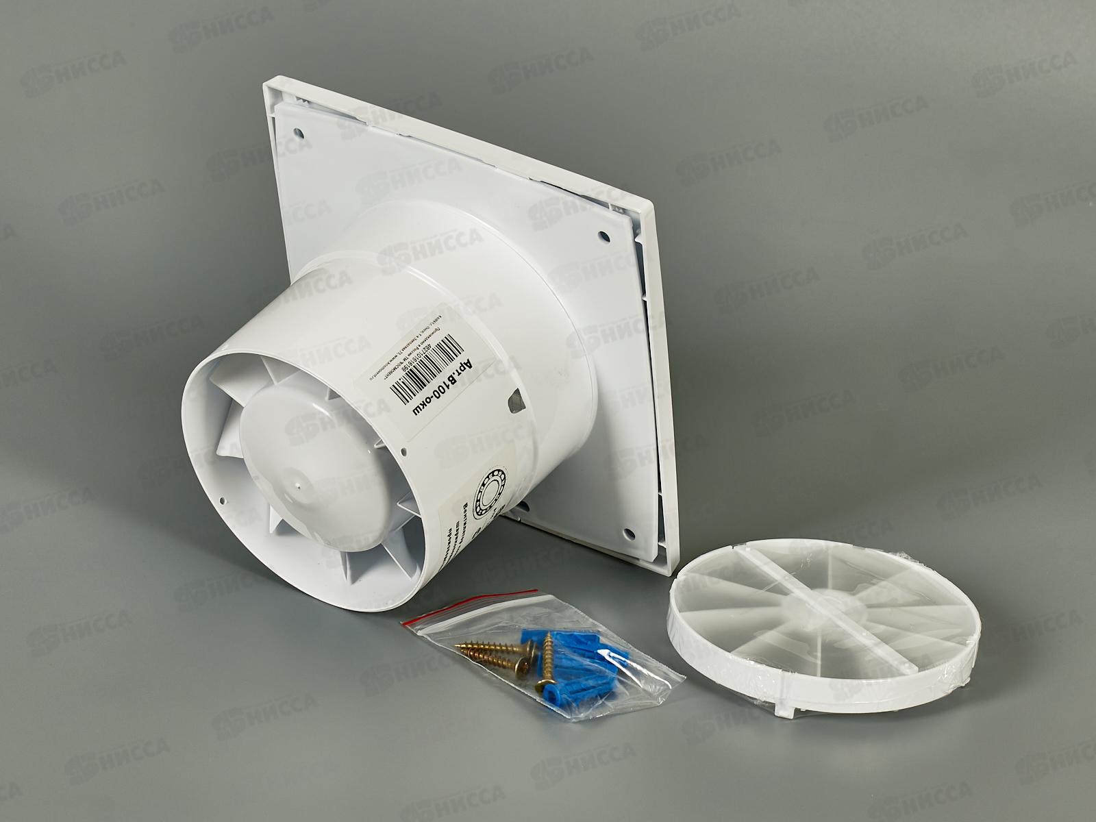 Вентилятор осевой диаметр 100 без внутреннего канала с обратным клапаном, с шарикоподшипником   *16