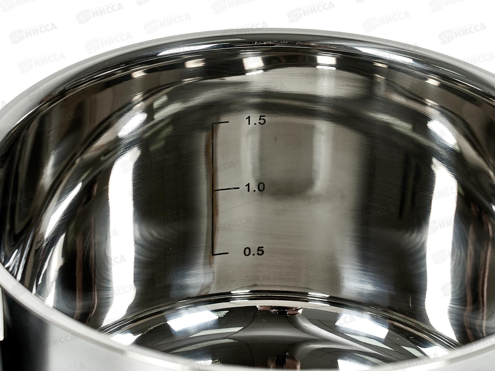 Кастрюля Изумруд LR02-241 16см 2,0л 5-слойное капсульное дно,склад руч