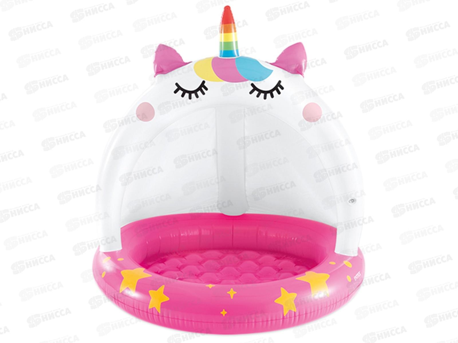 Бассейн 58438 (102х102) Единорог 1-3 года  INTEX