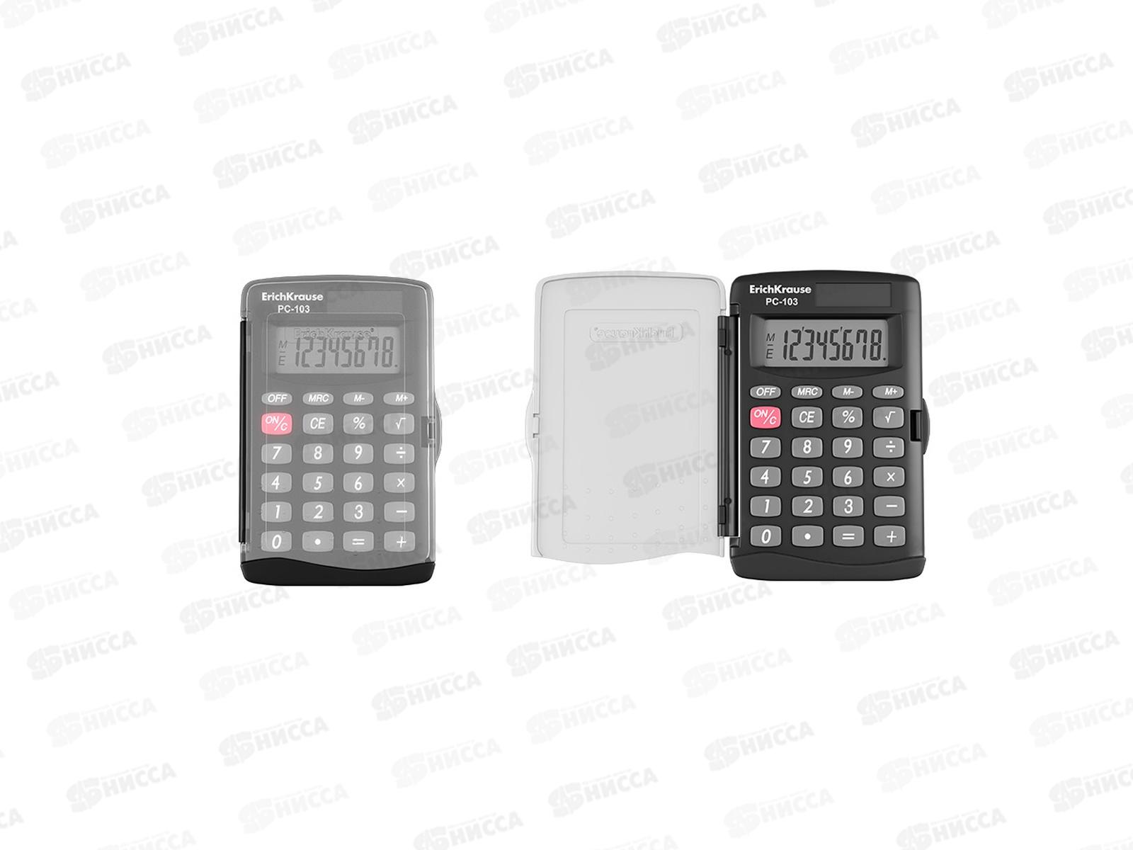 Калькулятор EK 8-разр. карманный РС-103 черн. 57520