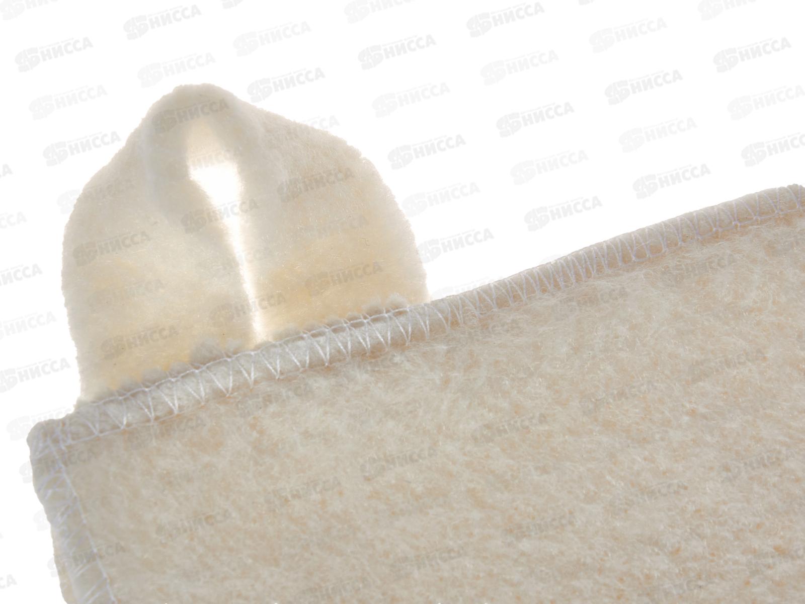 Рукавица для бани белый Бацькина баня 12001  *25