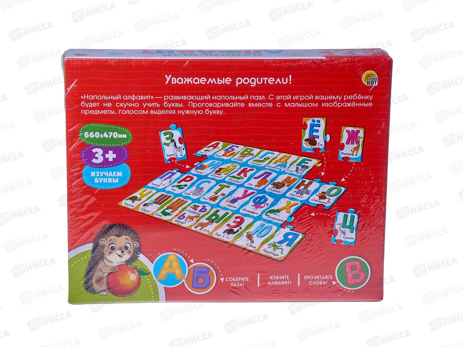 Напольные пазлы. Напольный алфавит 32 элементов (поле 660х470) П32-9389