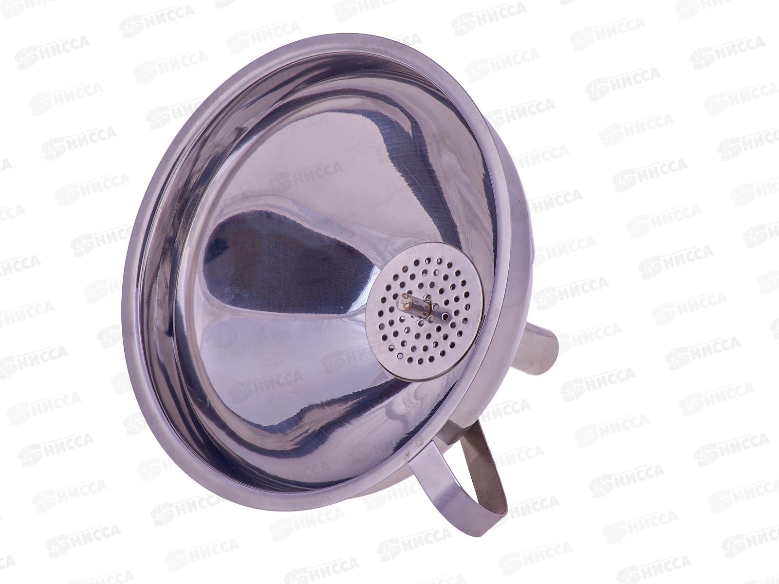 Воронка d15,0см нержавеющая с ситечком 0207