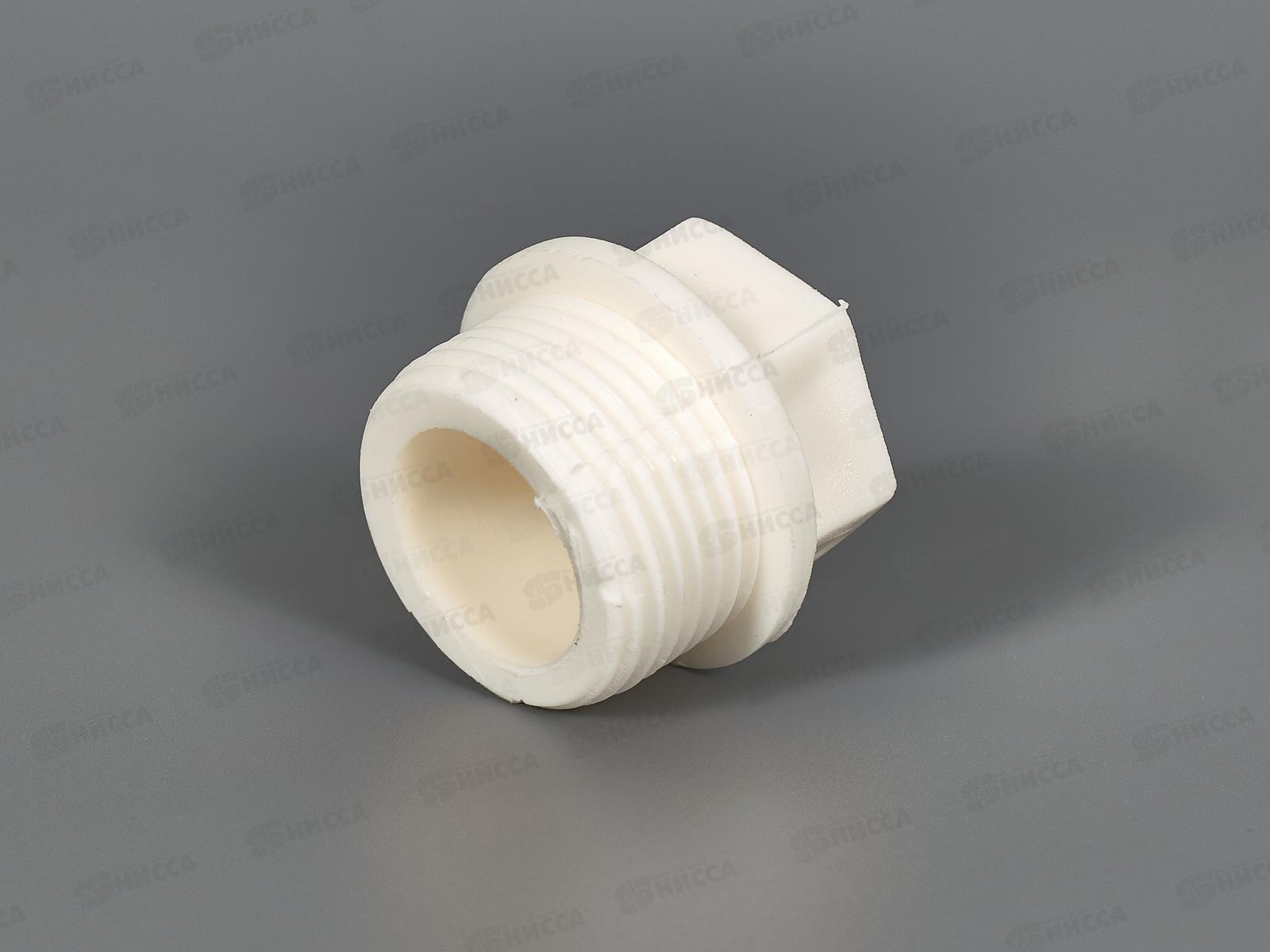 Заглушка PP-R с резьбой 25 белый, Jakko *100/1000