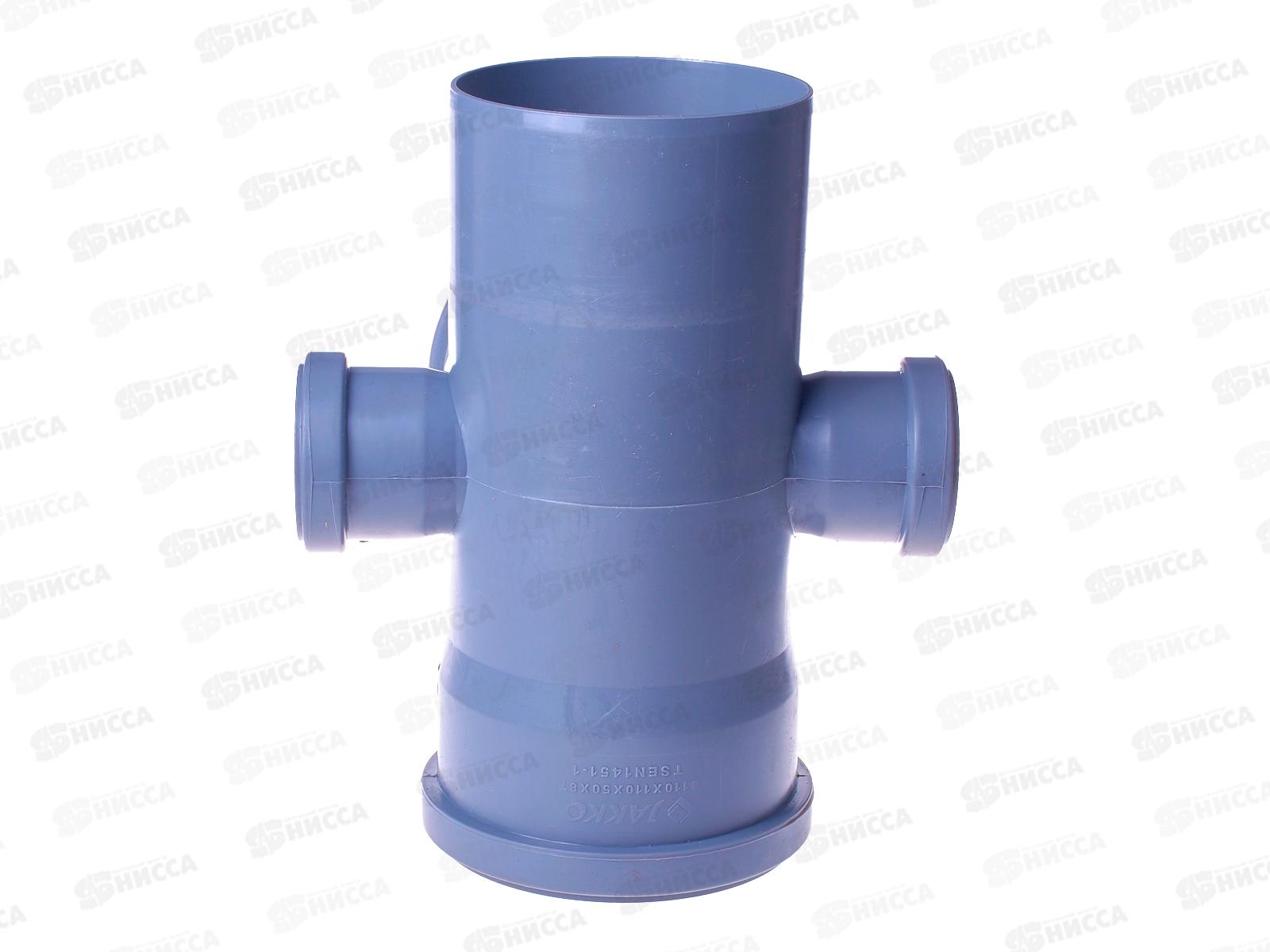 Крестовина канализационная (лев-прав) канализационная 87серый 110-50 Jakk