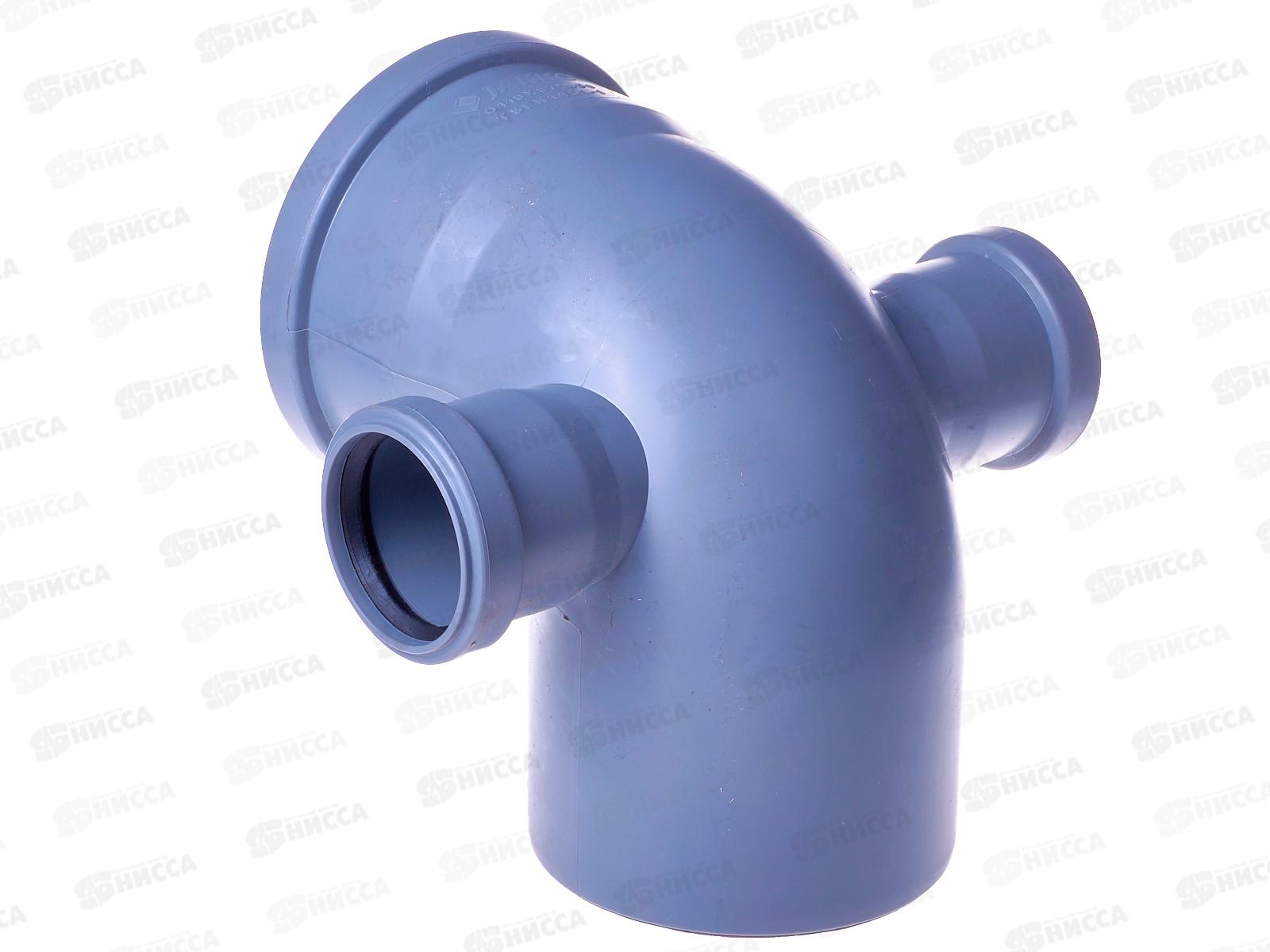 Отвод канализационный 87 (лев-прав) серый 110-50 Jakko *25