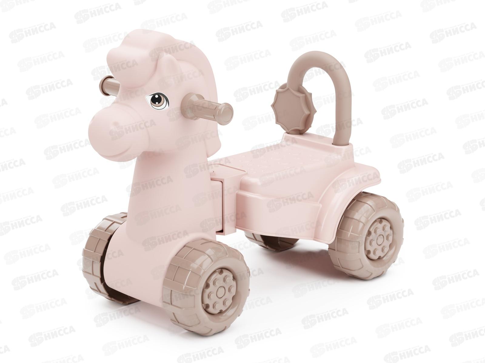 Каталка &quotЛошадка&quot терракот/розовая М8628 *2