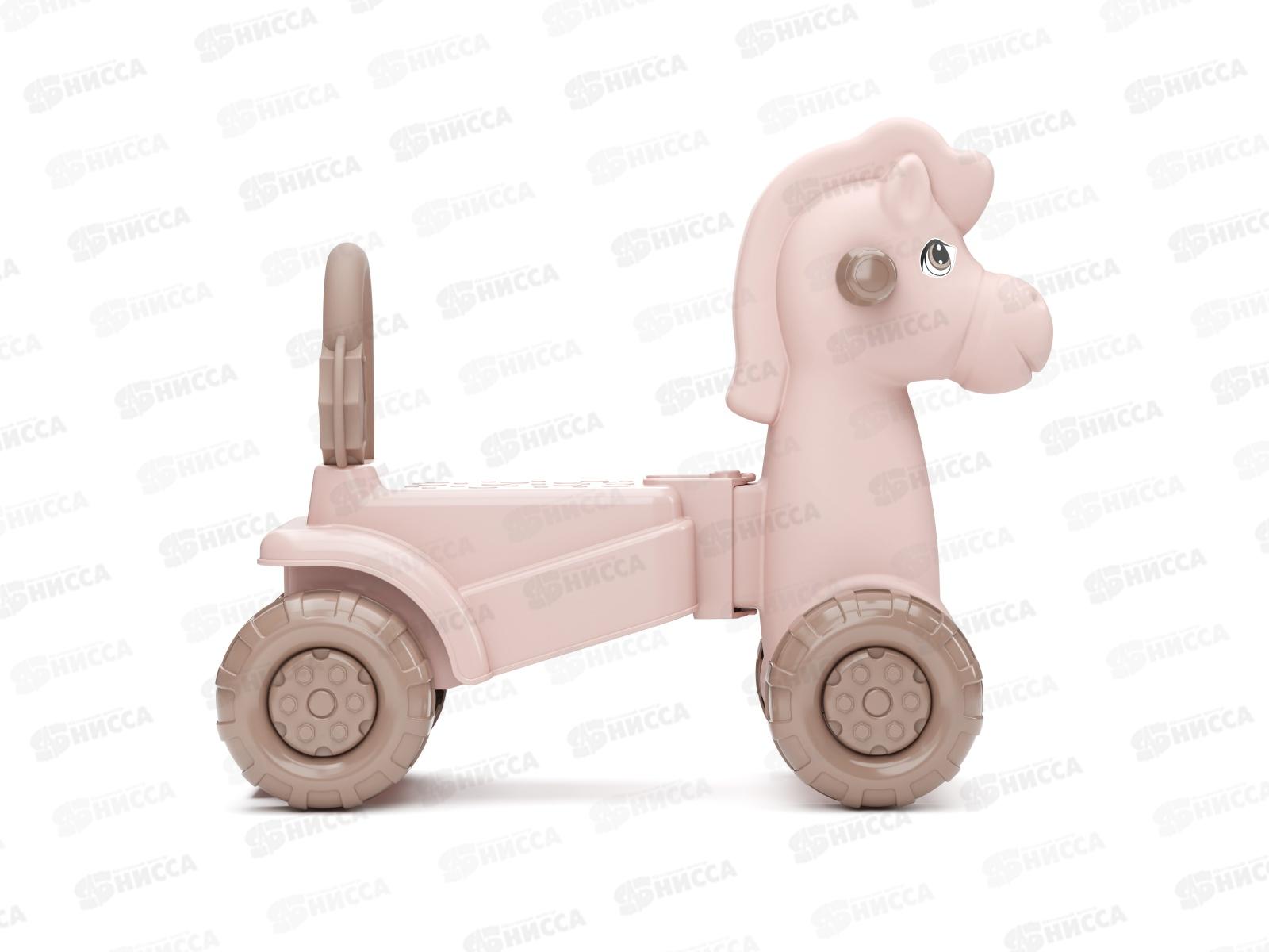 Каталка &quotЛошадка&quot терракот/розовая М8628 *2