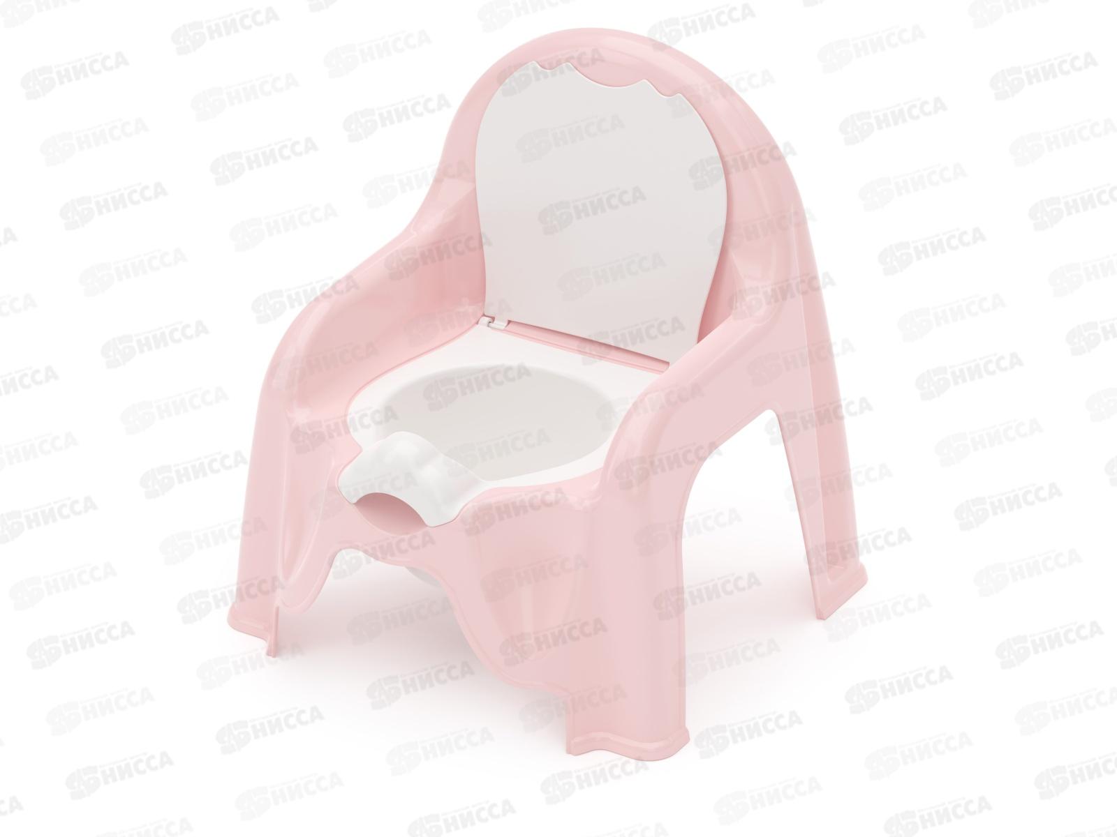 Горшок-стульчик светло розовый *6 М1528!!!