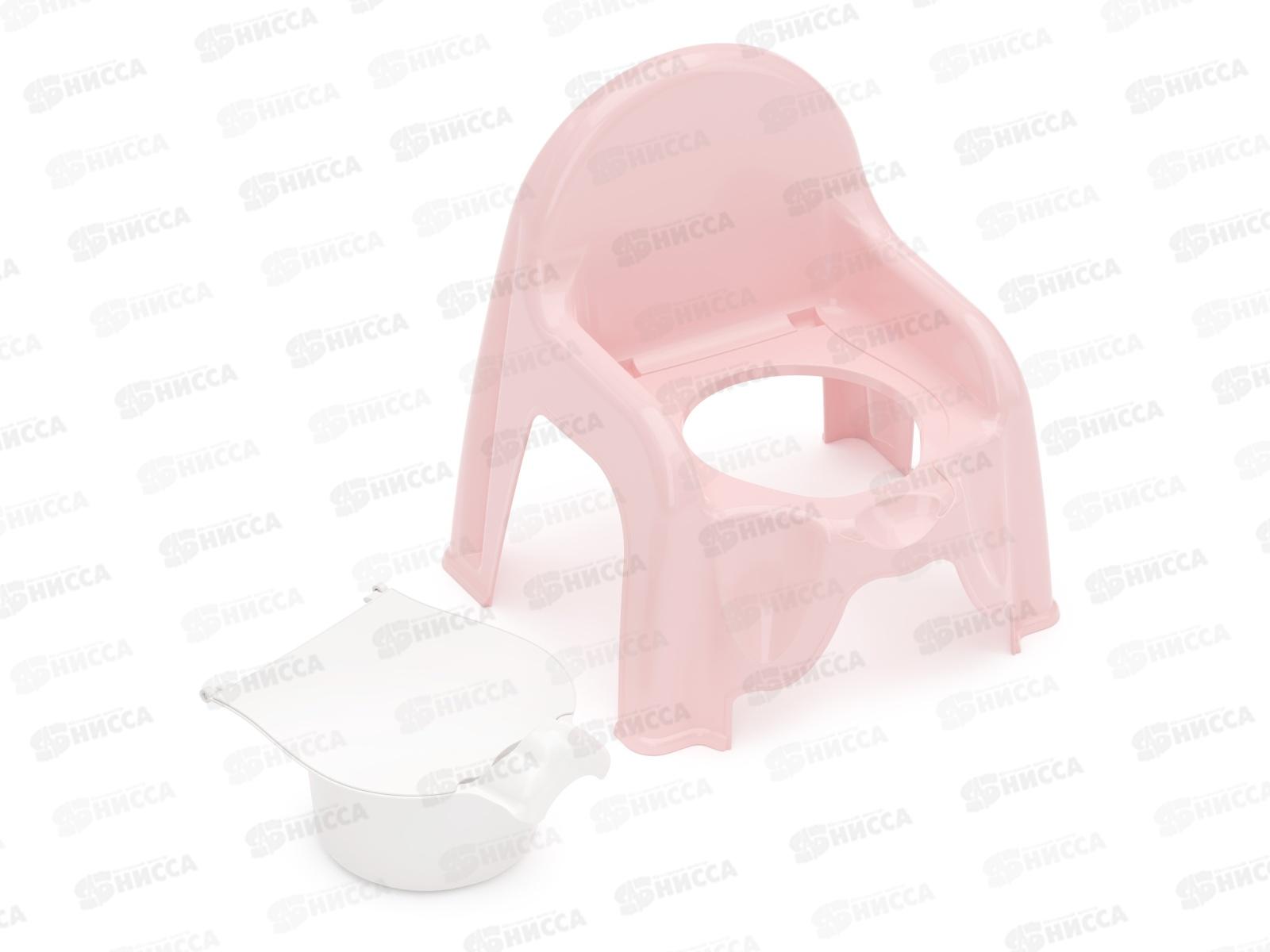 Горшок-стульчик светло розовый *6 М1528!!!