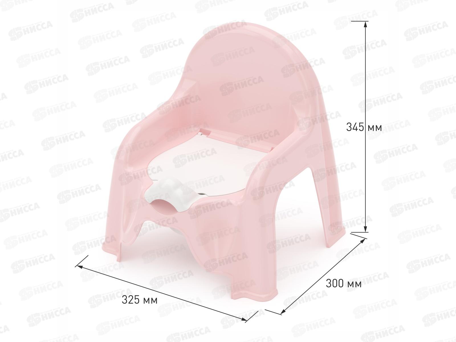 Горшок-стульчик светло розовый *6 М1528!!!