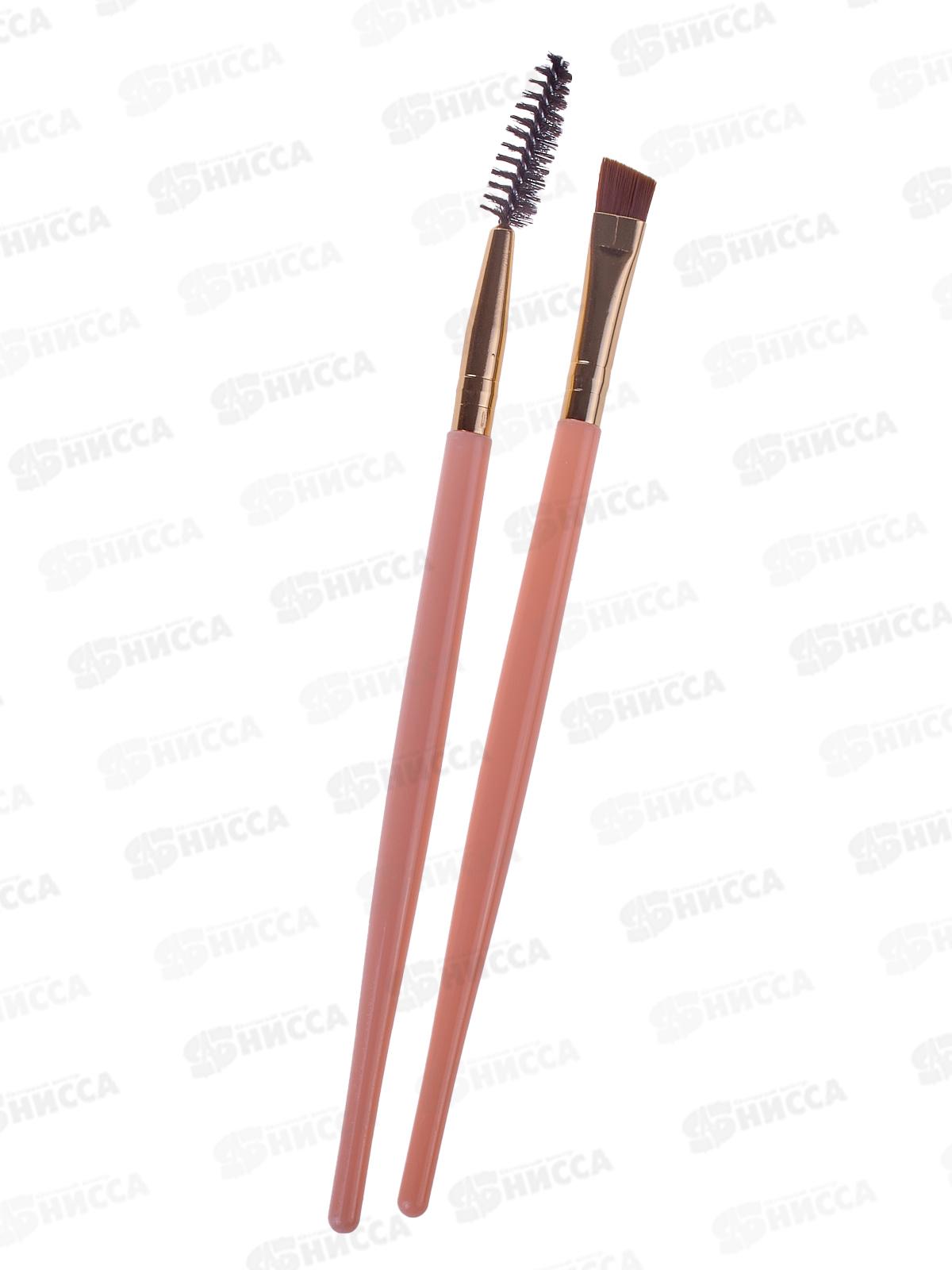 Кисть для макияжа+щеточка для бровей набор 2шт (063464)  Ж