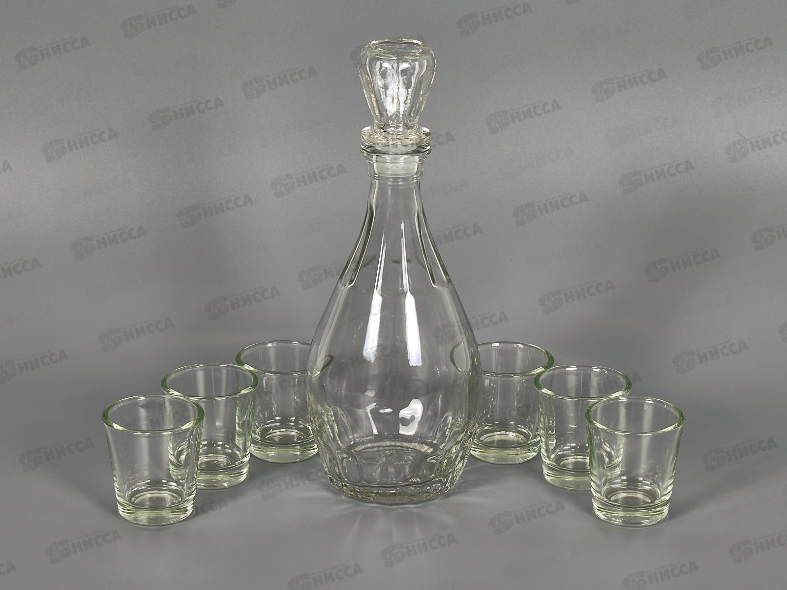 Набор для вина 7пр 1431 Гладкий графин+6 стаканов 50мл