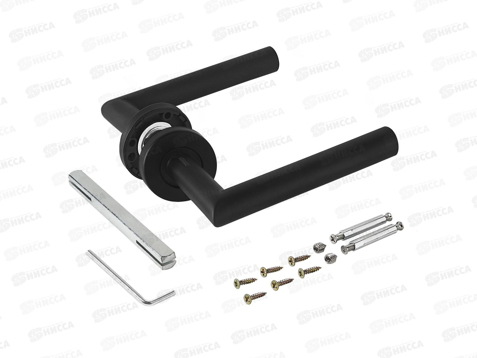 Ручки для дверей Аллюр 1801 SS BL матовый черный INOX комплект *20 731