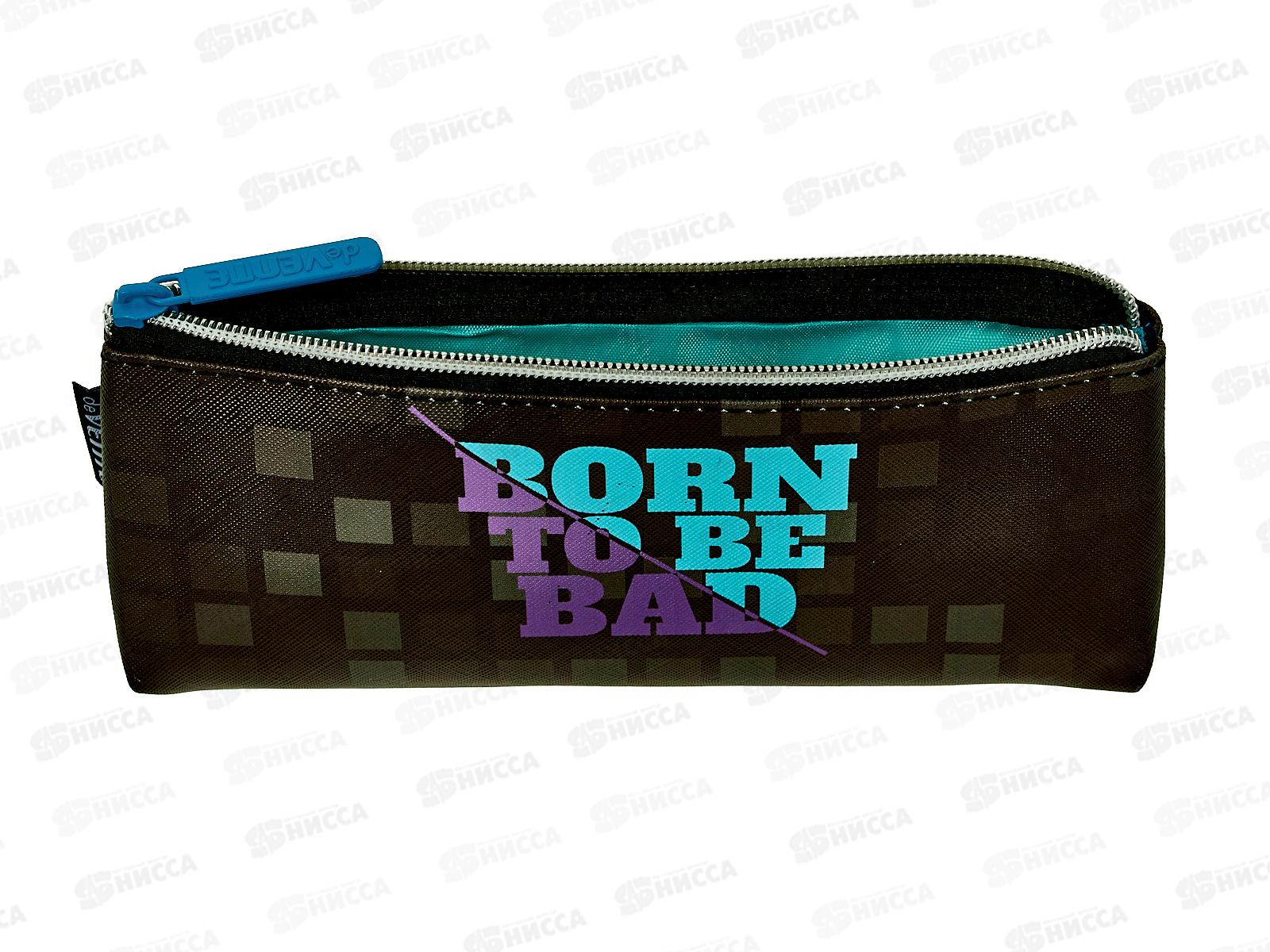 Пенал deVente  21*8*3,5см, Tiger иск. кожа молния, т-синий 7026407