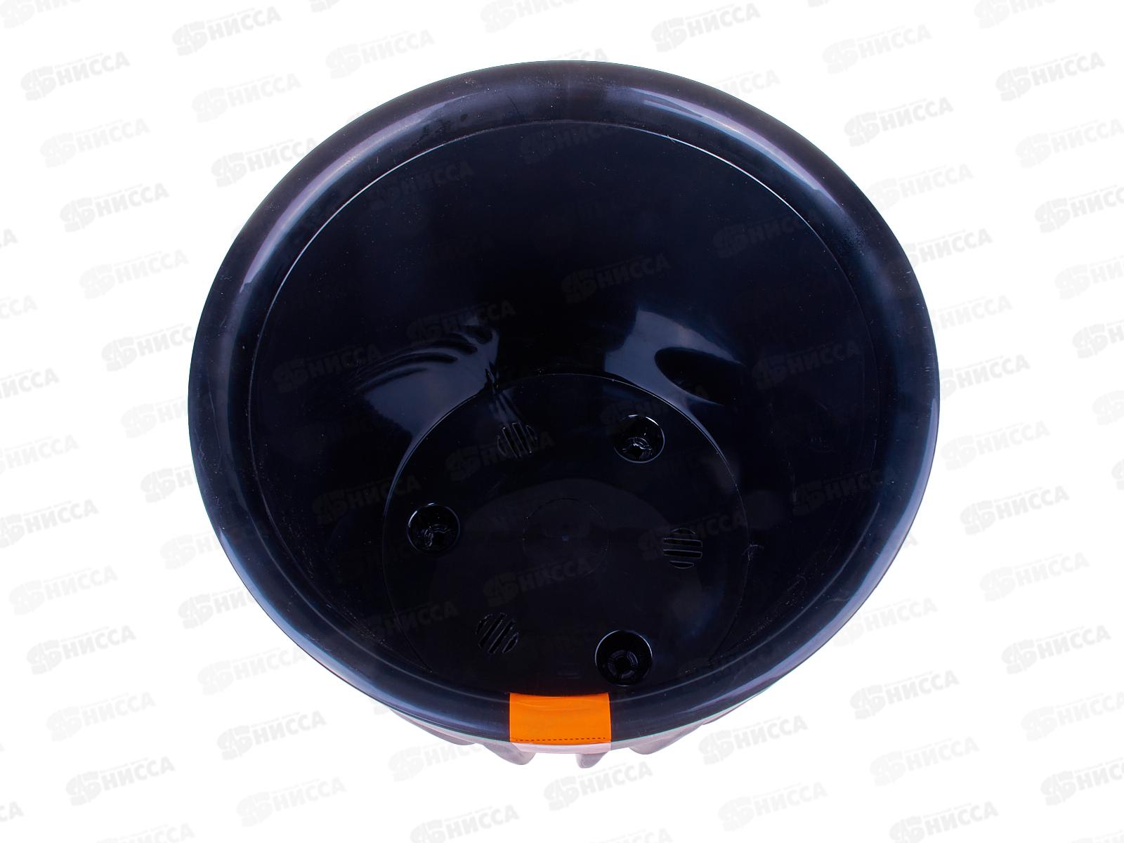 Горшок для цветов Сигма 18л Черный (с вкладкой) д.30, h37  *1