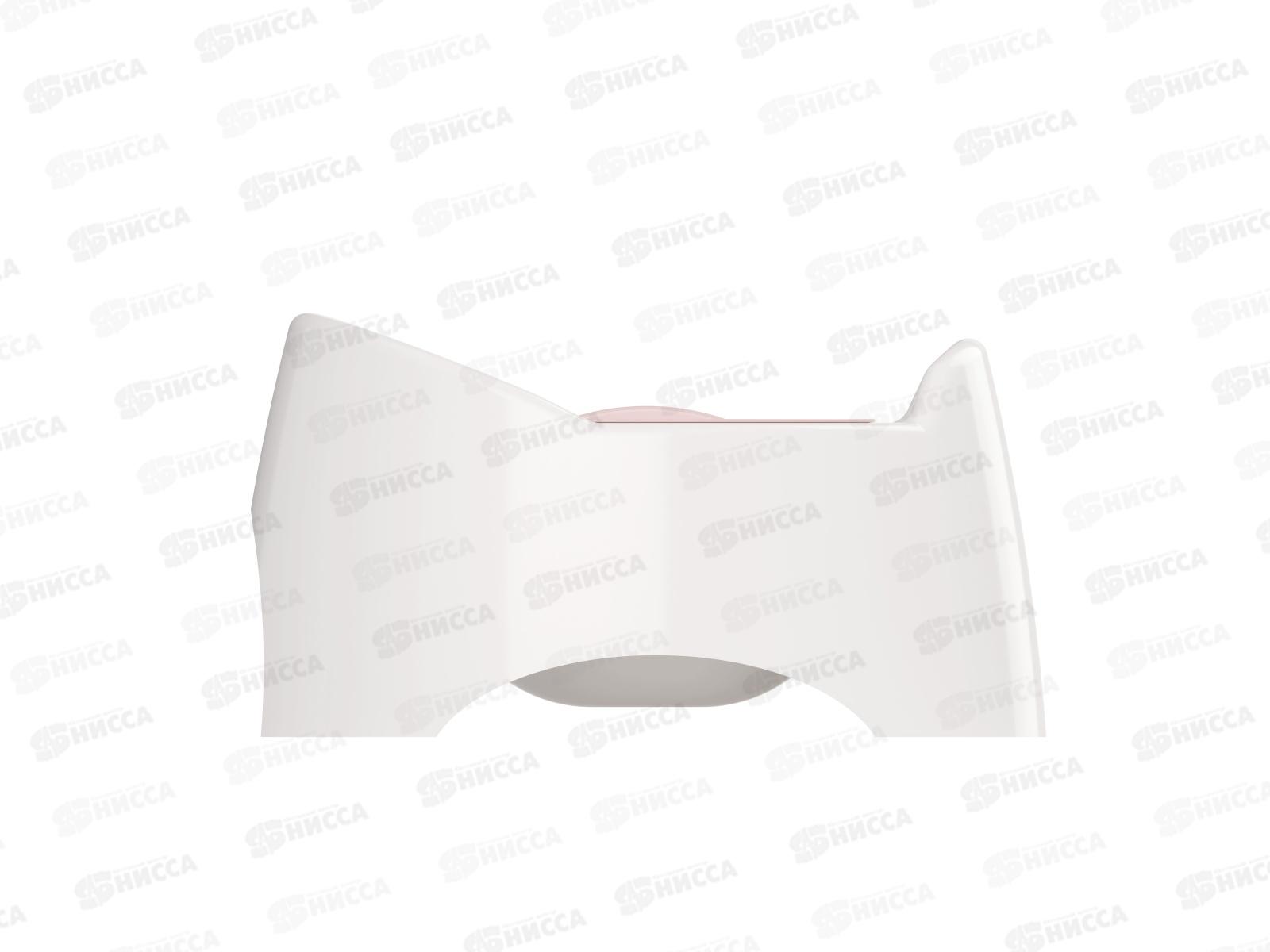 Горшок детский с крышкой Малышок (белый) розовая крышка *10 М1527!!!