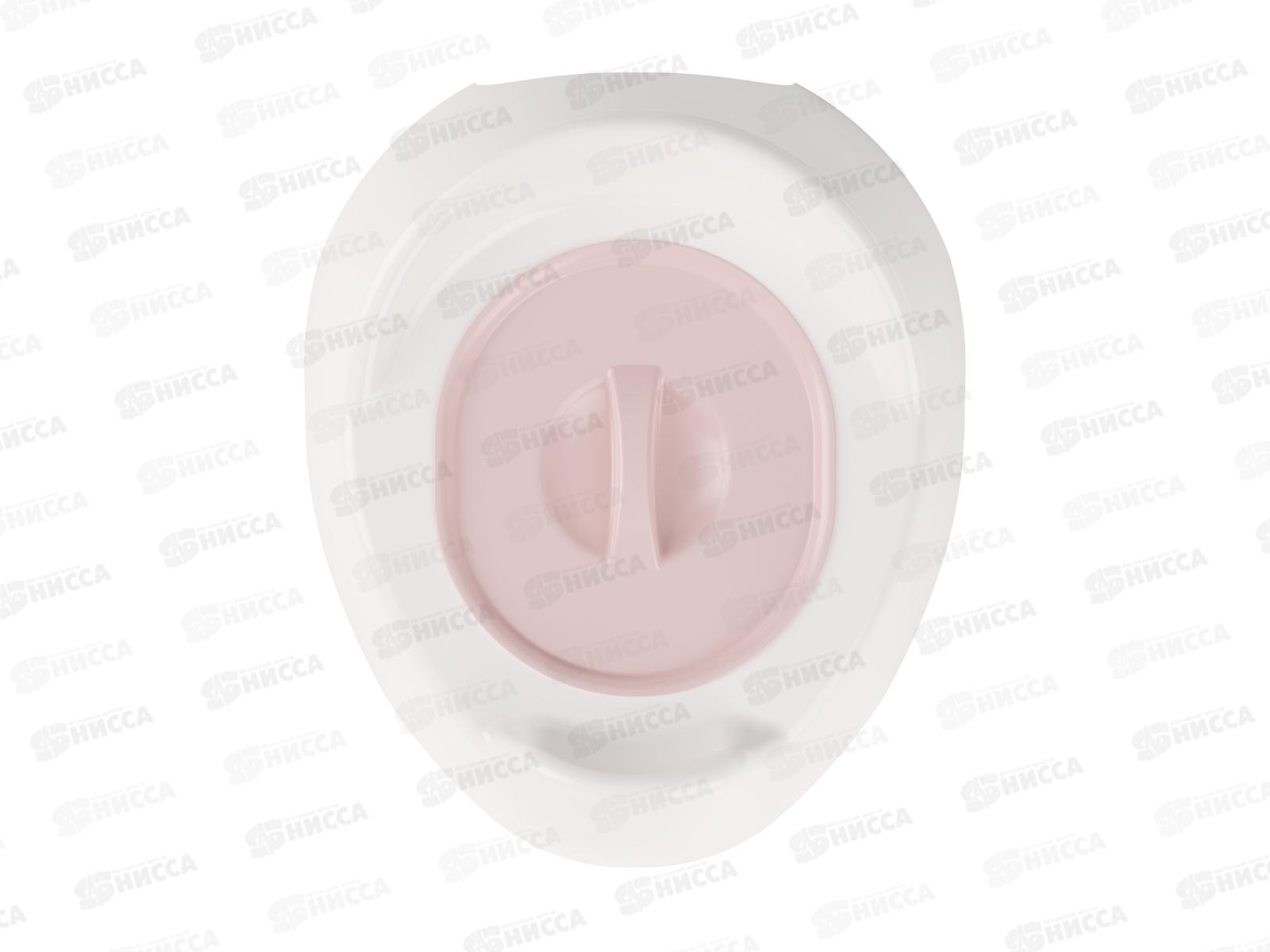 Горшок детский с крышкой Малышок (белый) розовая крышка *10 М1527!!!