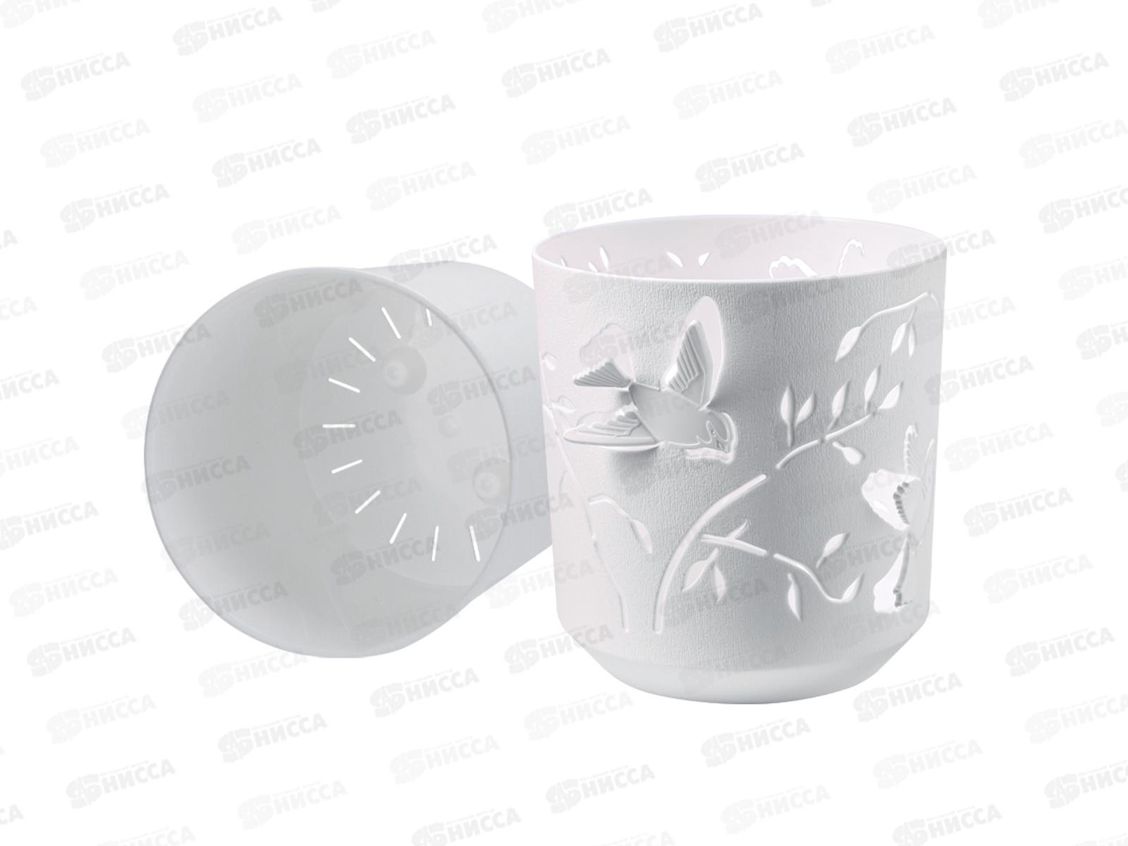 Кашпо &quotКолибри&quot 2,5л Белый/Белый КШ-4650 *12