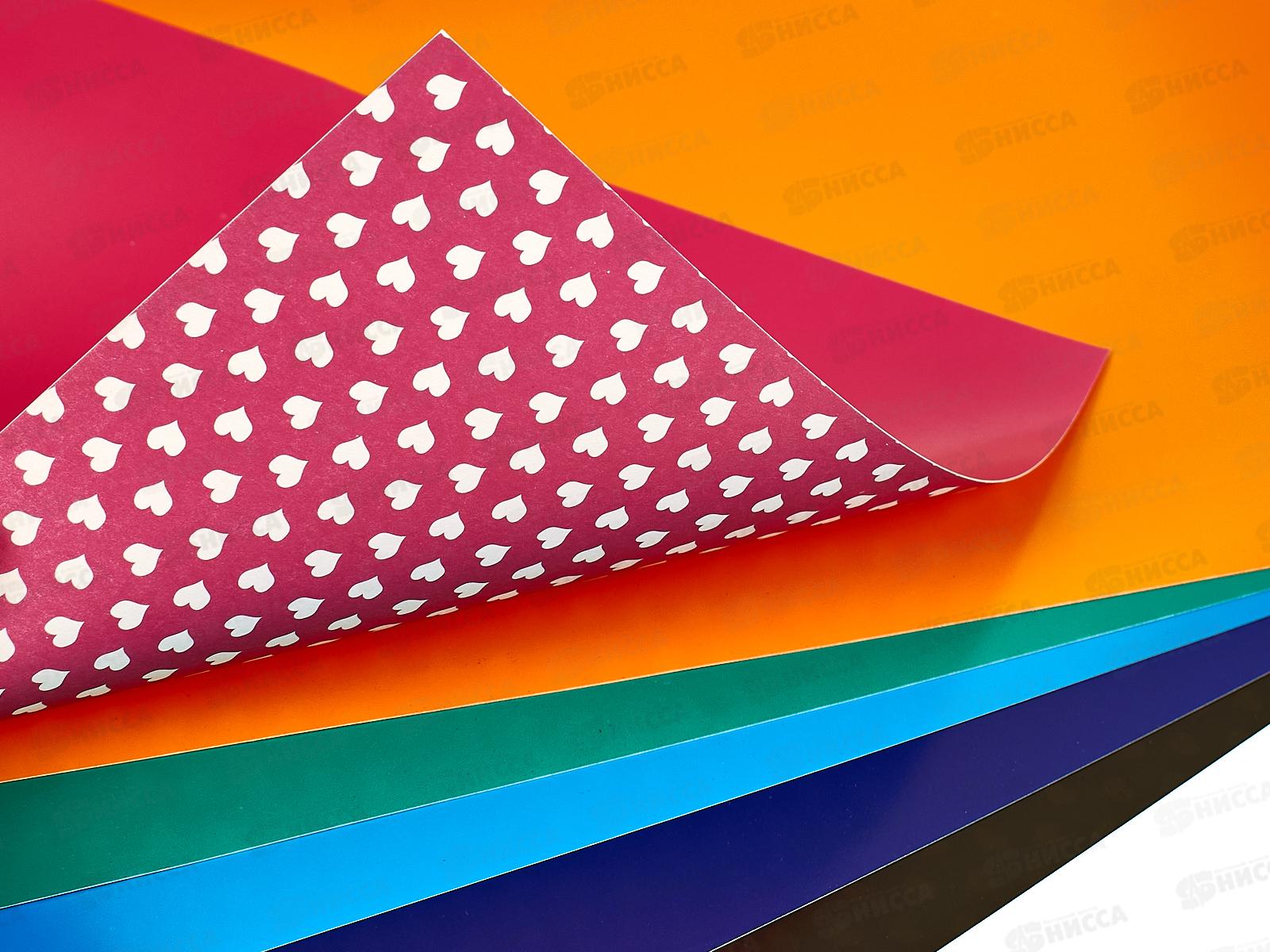 Цветной картон А4 Апплика 6л 6цв. двуст.Сердечки С0151-04 *70