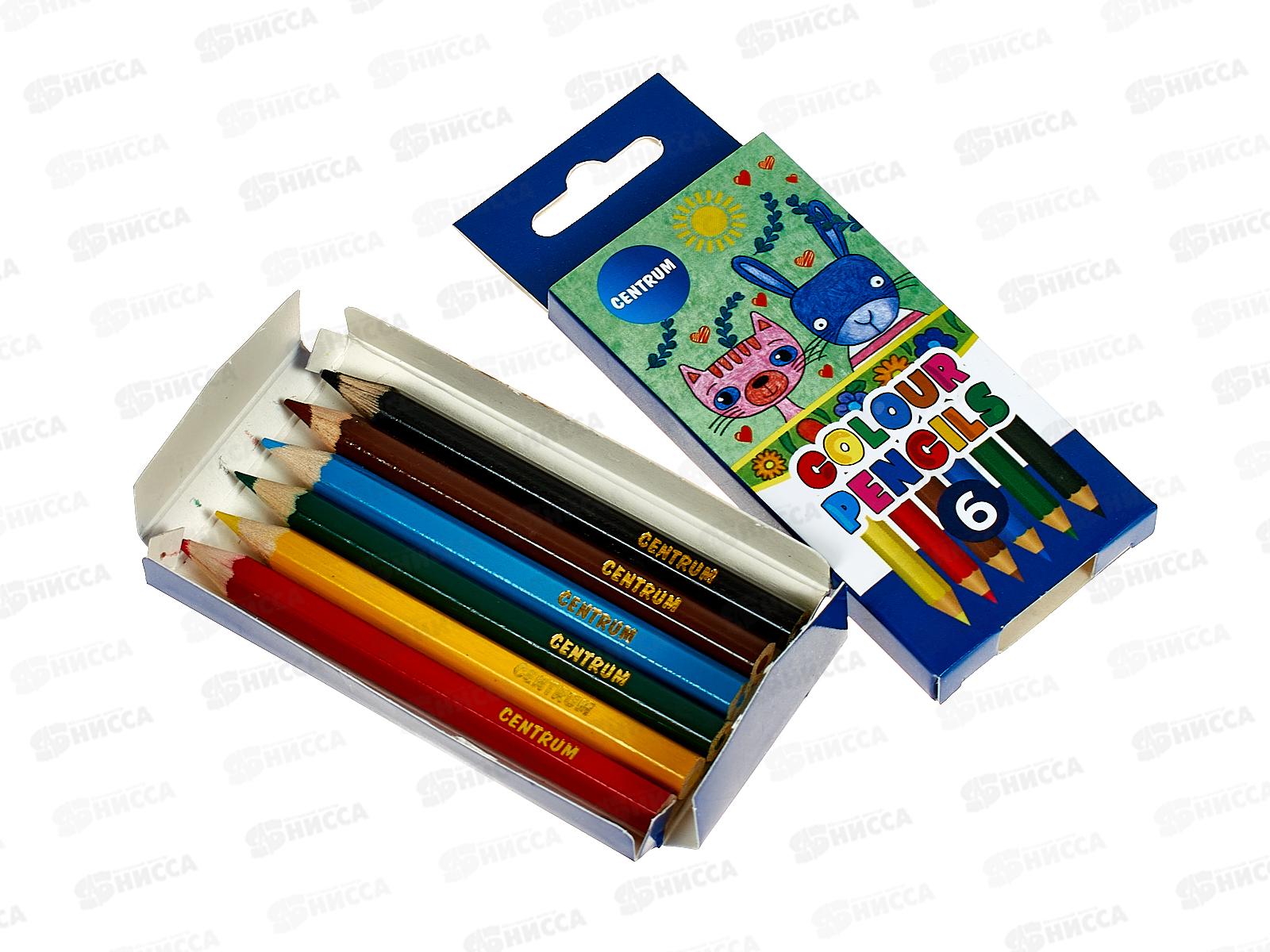 Карандаши 6 цветов CENTRUM  80166 *48/288