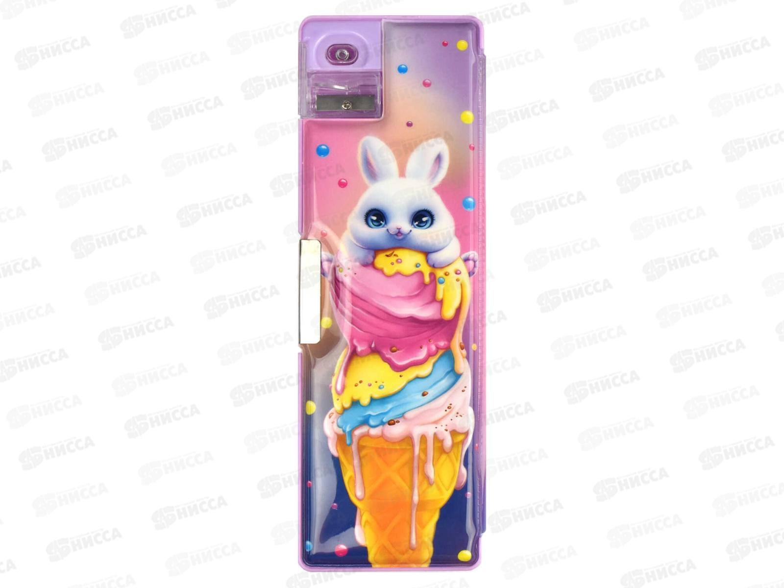 Пенал ФЕН Заяц, 21.5*7*3см, ПВХ магнитный клапан 65325 *50