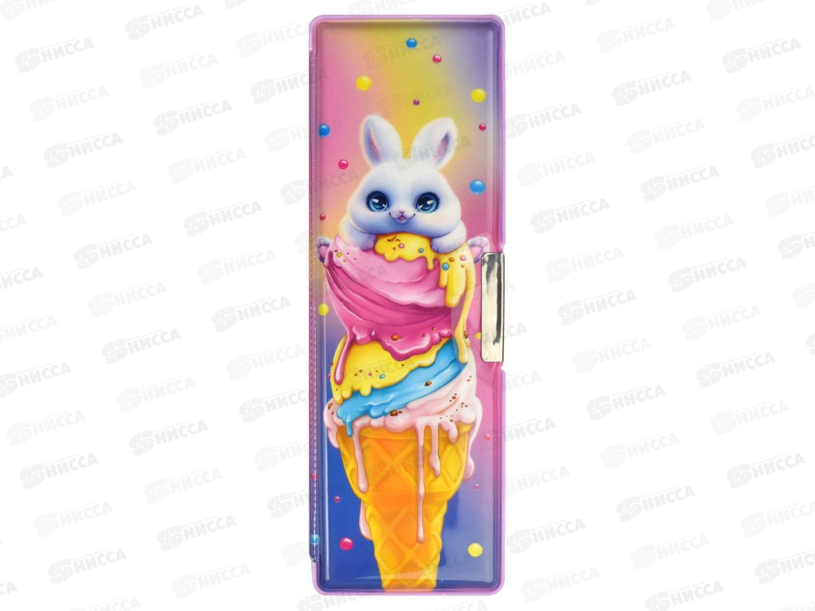 Пенал ФЕН Заяц, 21.5*7*3см, ПВХ магнитный клапан 65325 *50