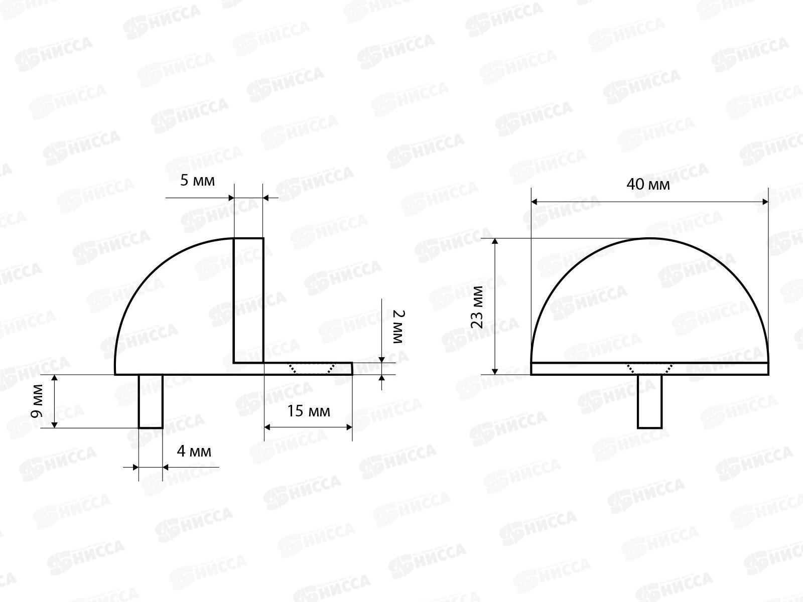 Ограничитель дверной Стандарт 8185 AB ст.бронза 090
