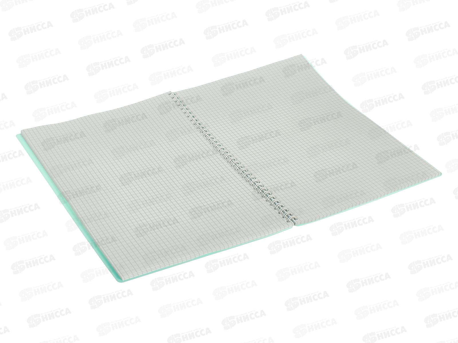 Тетрадь 80л кл. ПЛН А4 Pastel Collection Mint, пластикова обожка,  гребень, 3406 *15