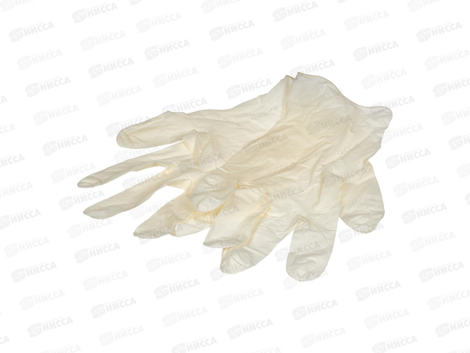 Перчатки латексные SFM (L,8-9) смотровые.нестерильные, неопудренные,текстур натур *50