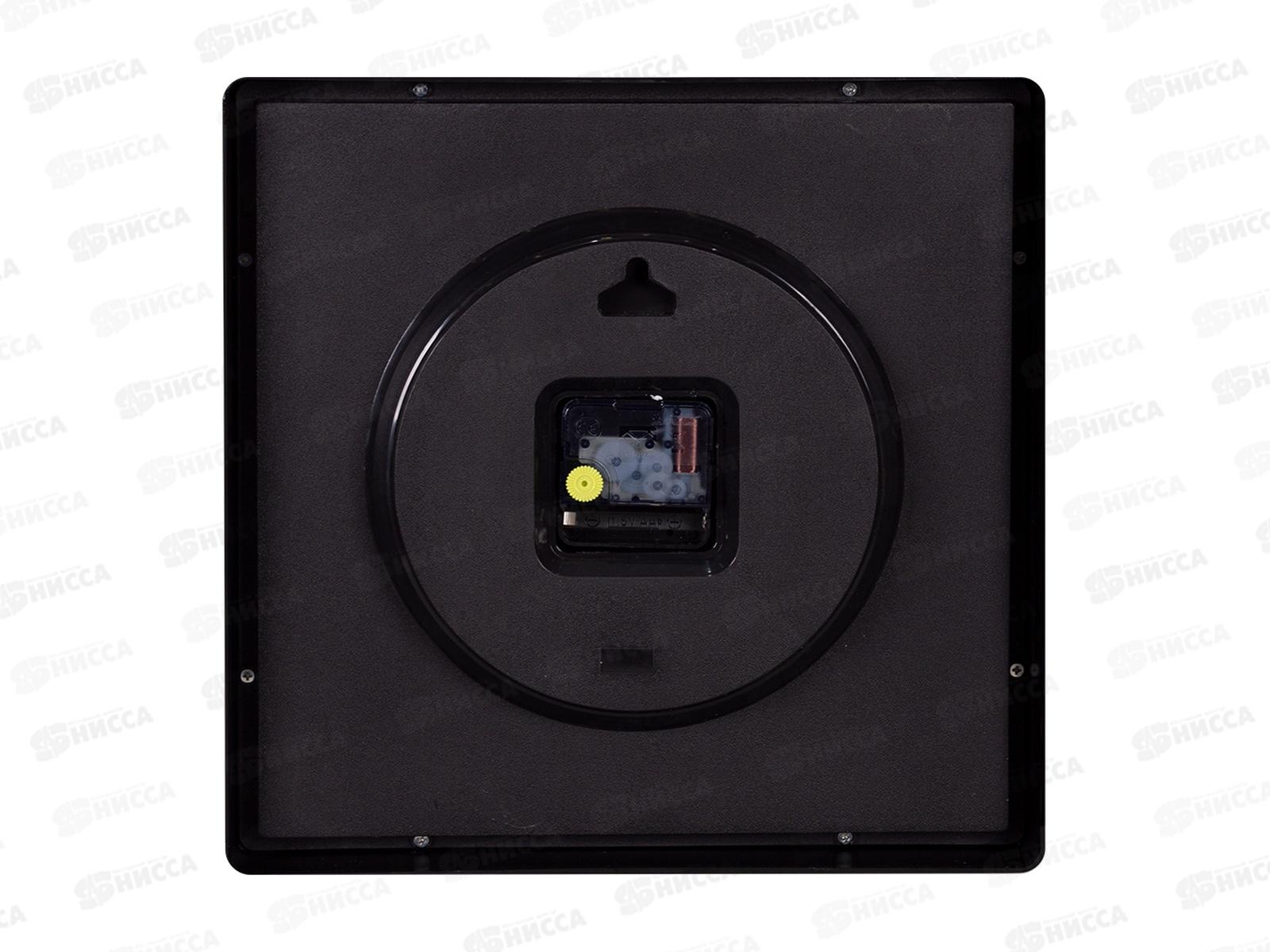 Часы настенные &quot21 Век&quot 3028-011 Два дерева квадрат 30х30см, корпус черн &quotРубин&quot