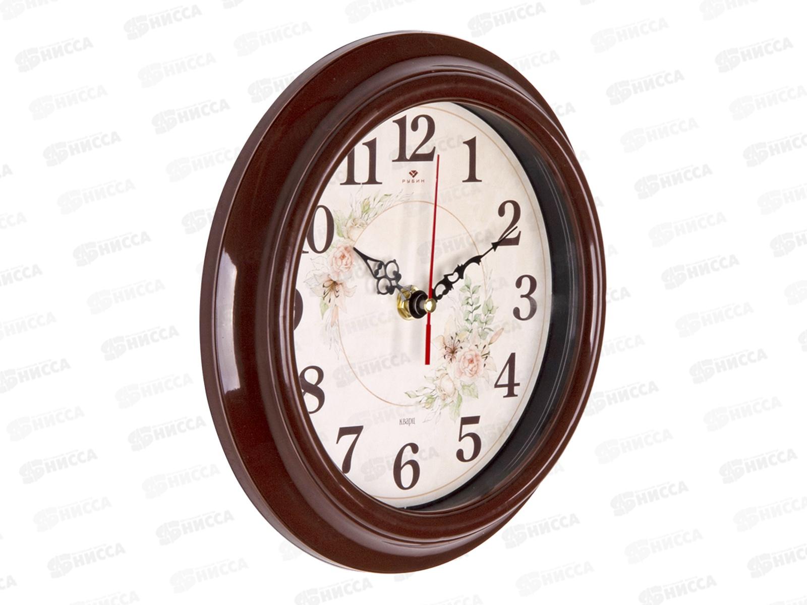 Часы настенные &quot21 Век&quot 2121-007 &quotРозы&quot Рубин d-21см