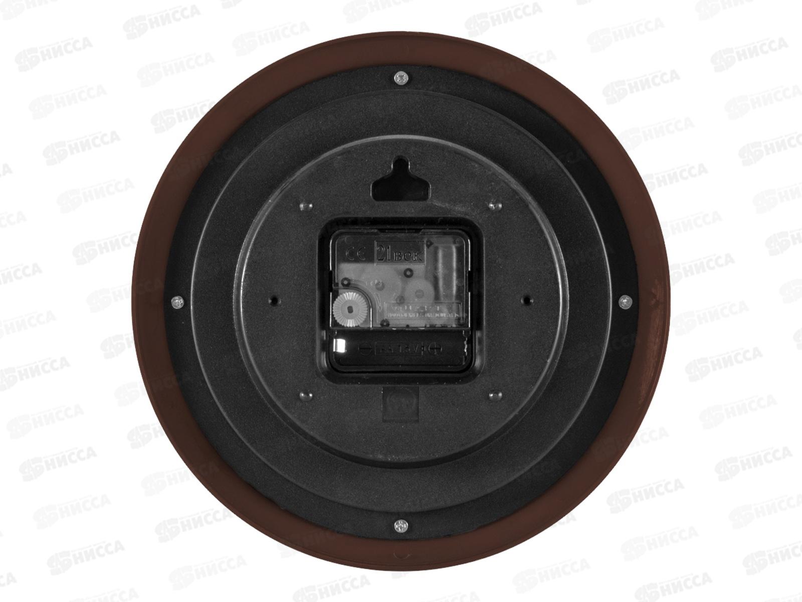 Часы настенные &quot21 Век&quot 2121-007 &quotРозы&quot Рубин d-21см