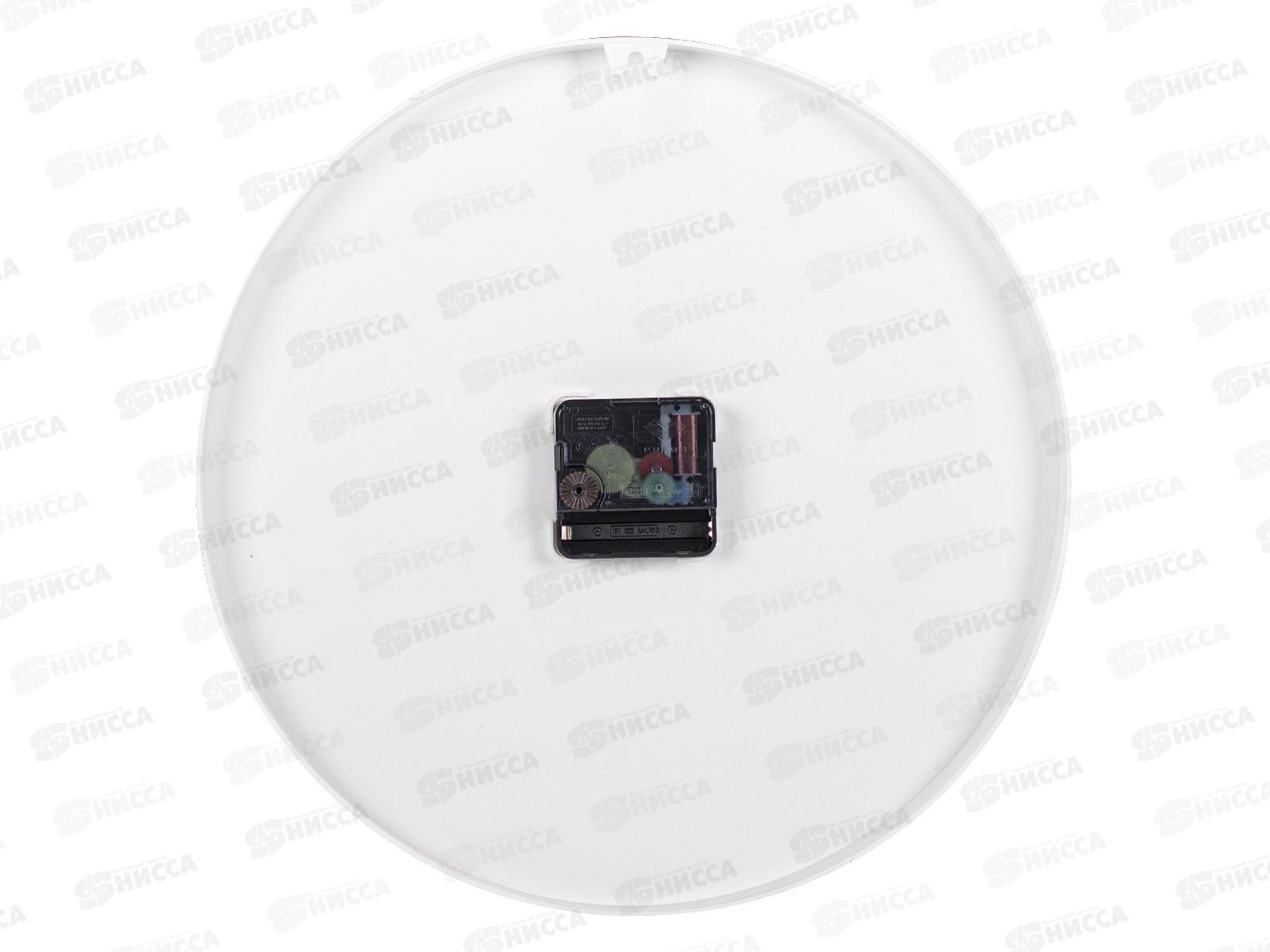 Часы настенные &quot21 Век&quot 3010-002 &quotКлассика&quot  Рубин d-30см корпус белый+золото