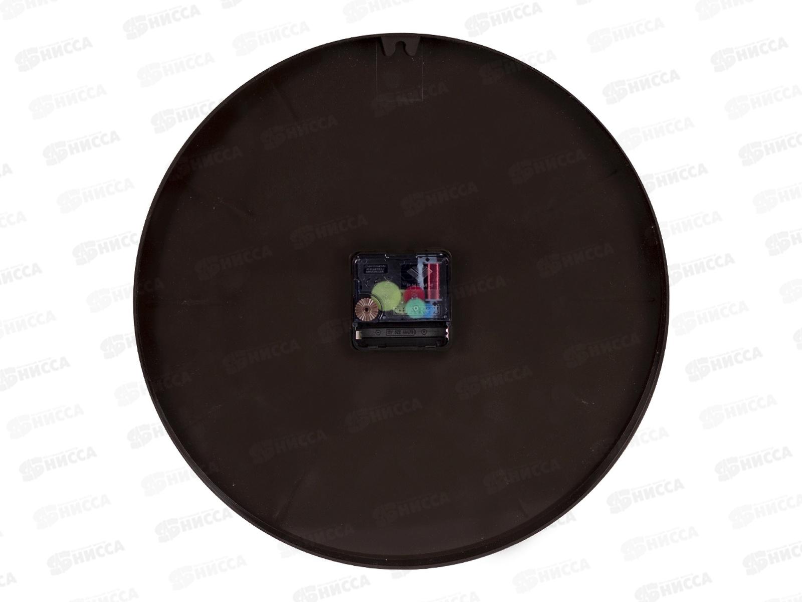 Часы настенные &quot21 Век&quot 3010-003 &quotКлассика&quot  Рубин d-30см корпус корич+золото