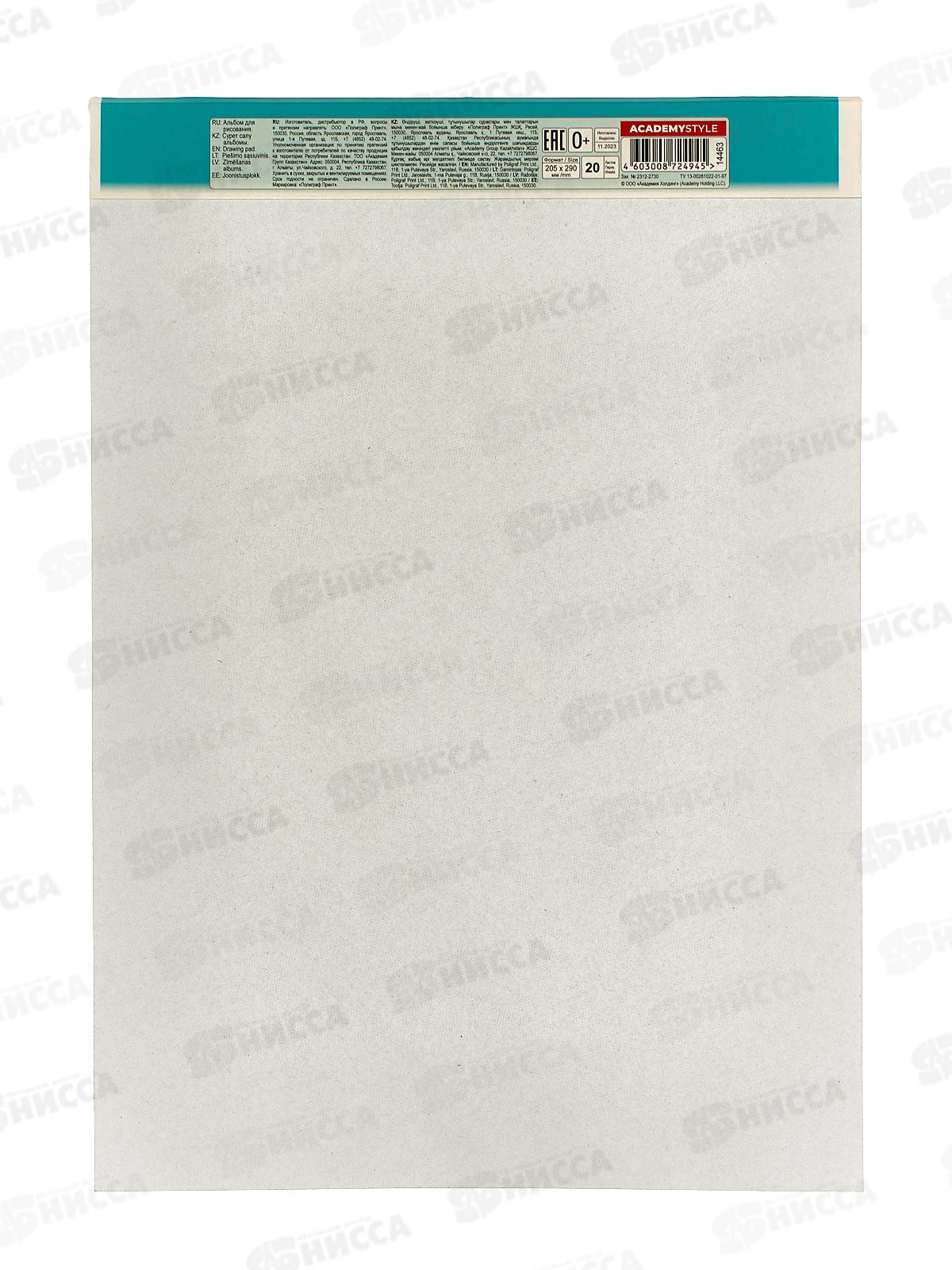 Альбом для рисования 20л АКАД Погоня, EAC-14463 *48