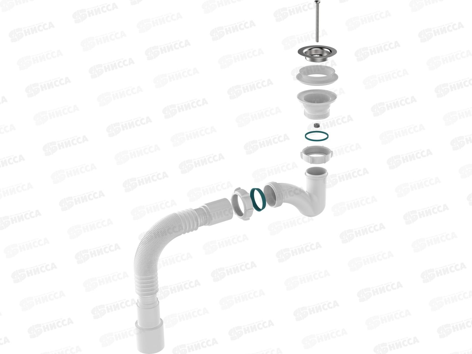 Сифон для душевого поддона узкий прямоточный 1 1/2*40 V144 *45