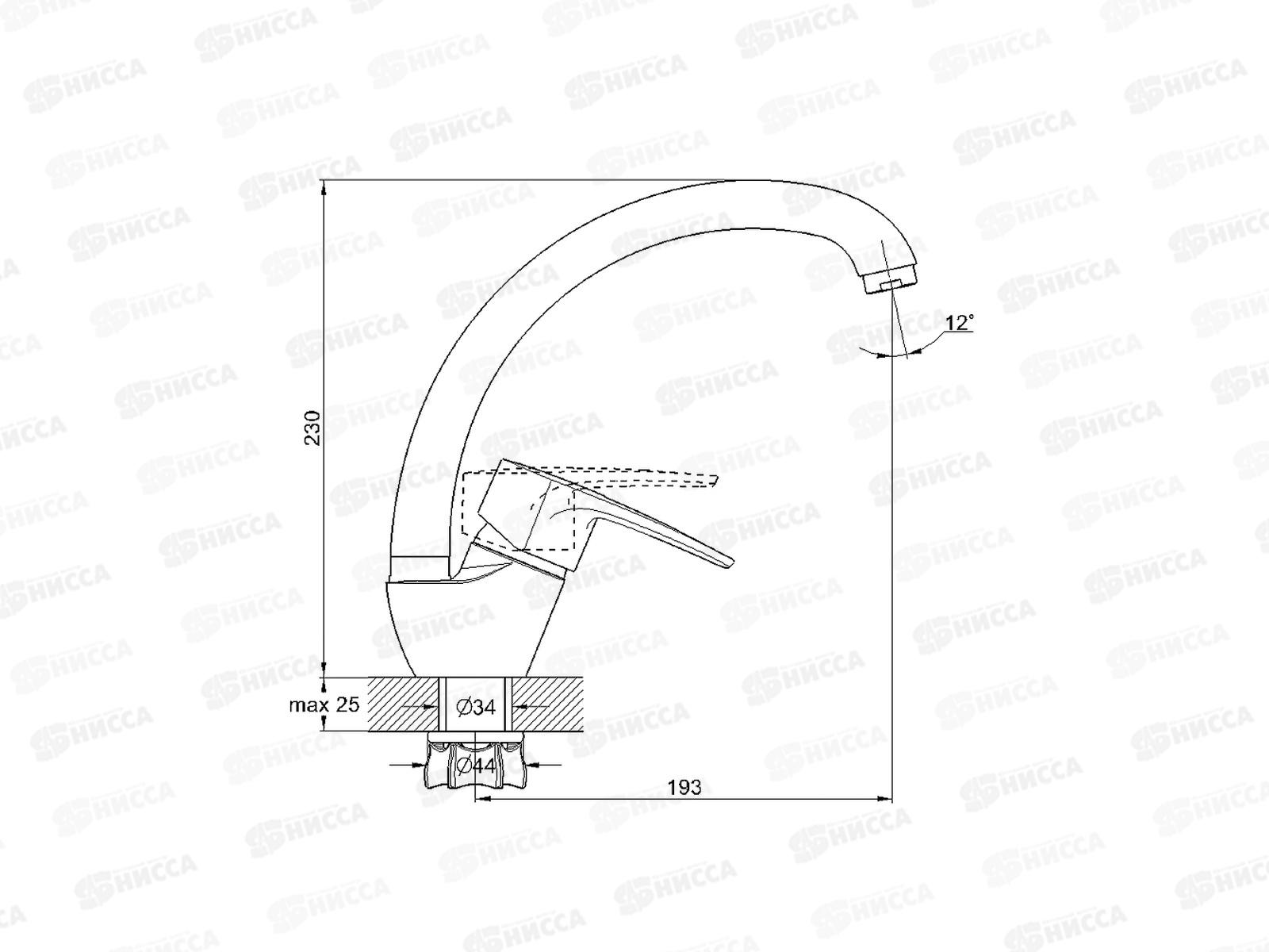 Смеситель для кухни G.lauf d40 черный, 8G4-A181KB  *10