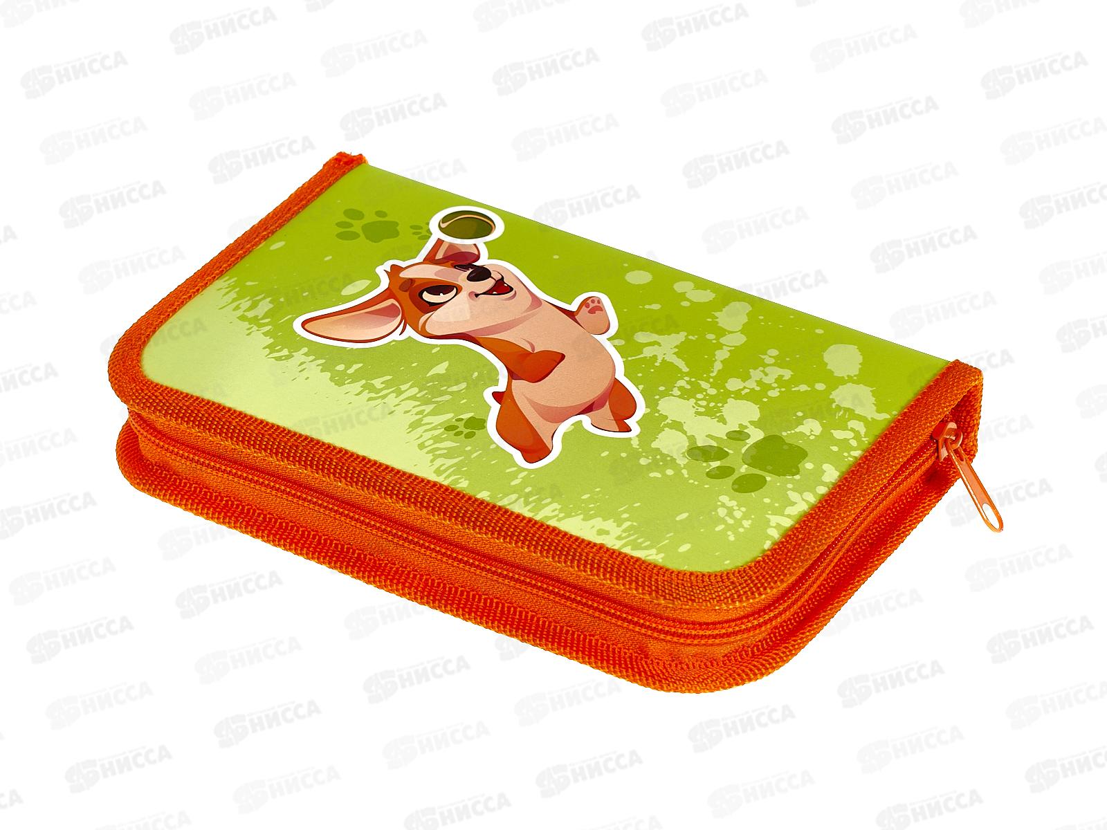 Пенал ПЧЕЛКА 1отд., Soft Веселые корги 2024 190*115, ПО-021 *30