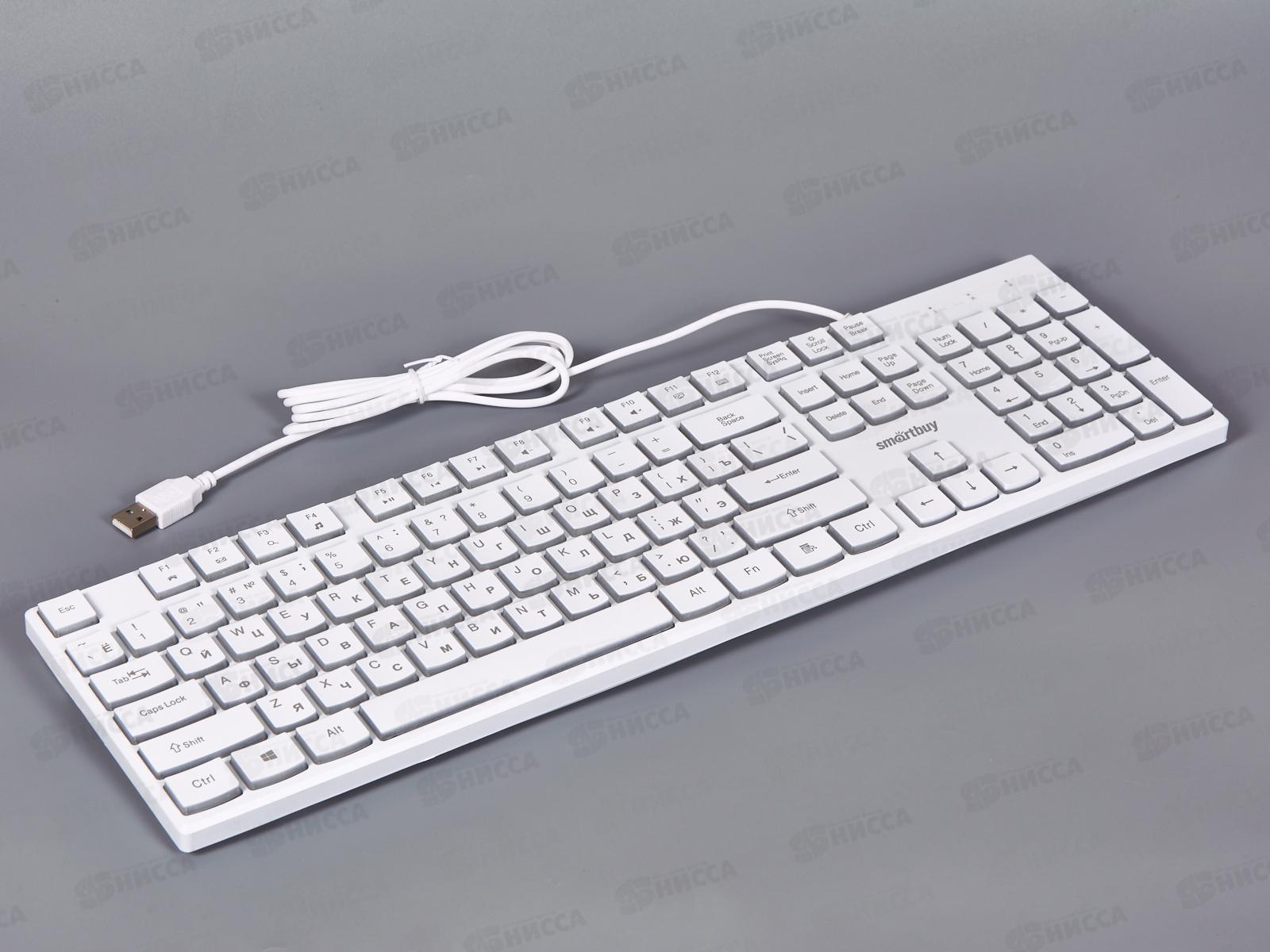 Клавиатура пров. Smartbuy с подсв USB ONE 251 белая, SBK-251U-W *20